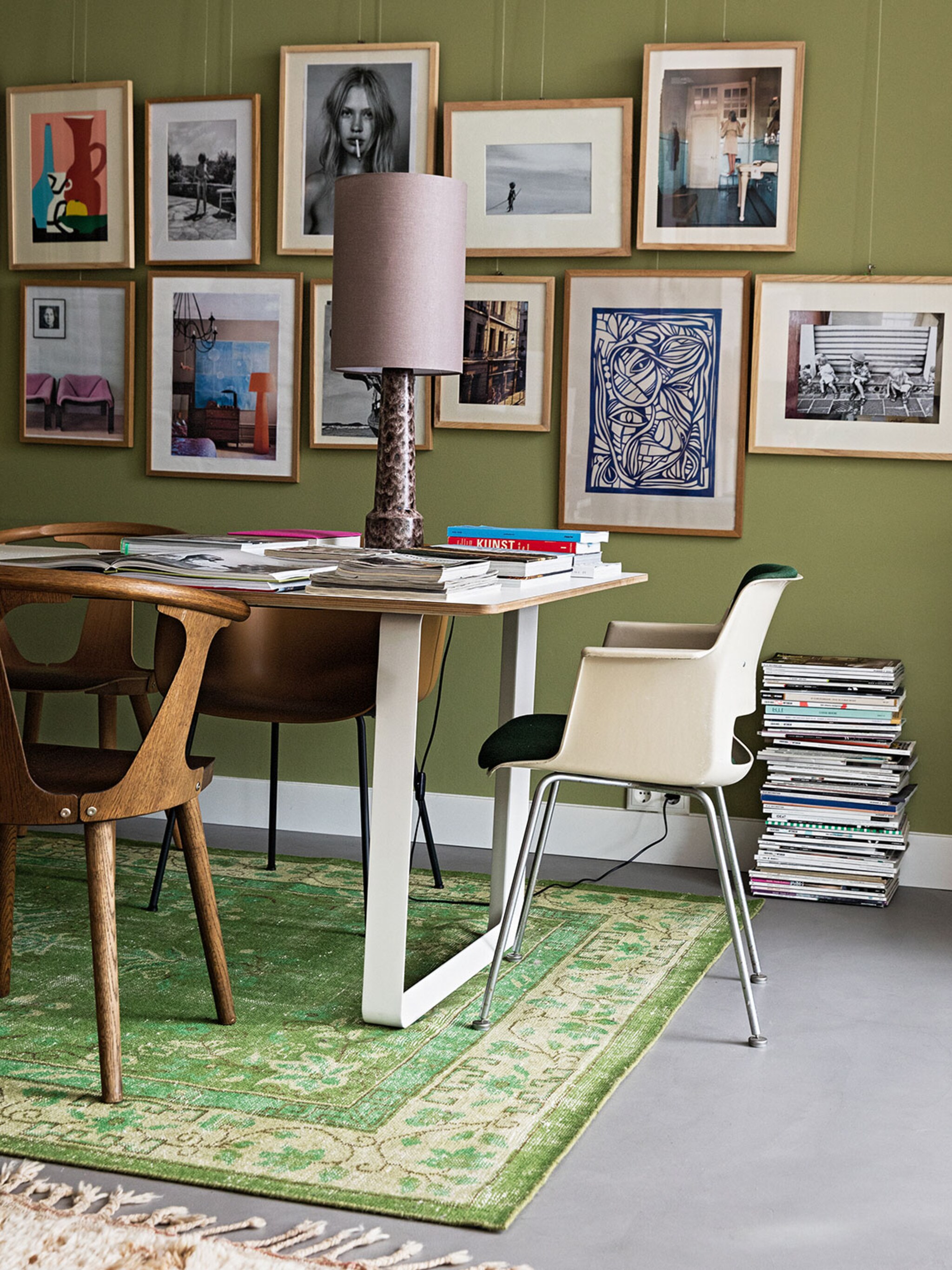vloerkleed onder de eettafel als opfrisser voor de eethoek