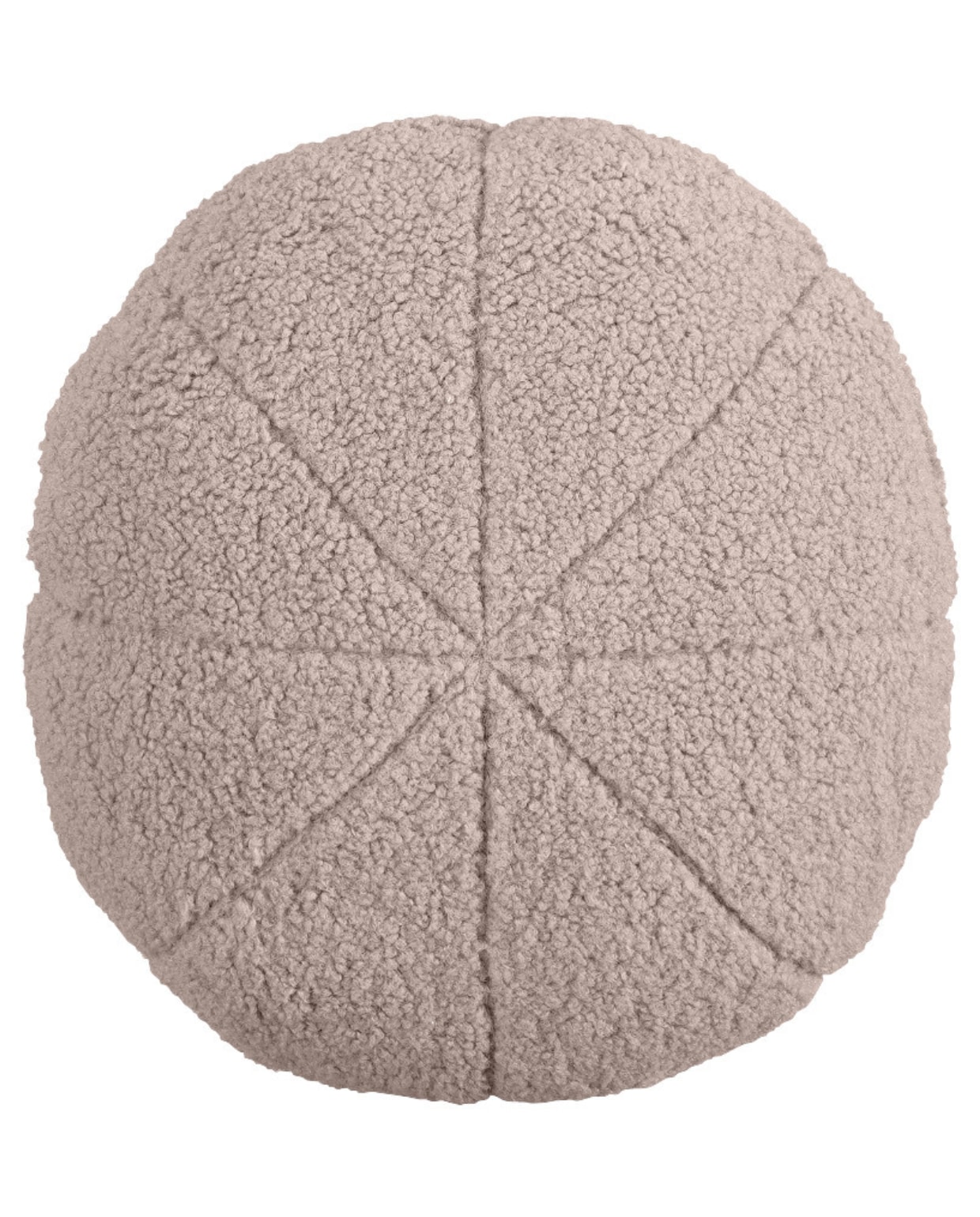 Kussen teddy rond beige, Ø35cm