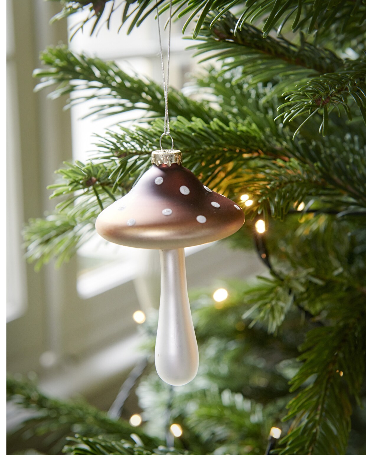 Kerst ornament paddenstoel