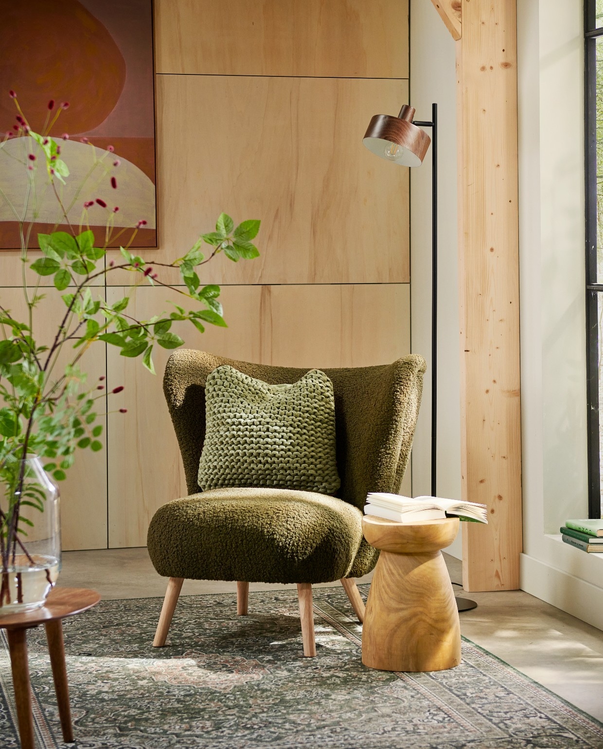 Vloerlamp Woody, hxb 160×43 cm, Karwei