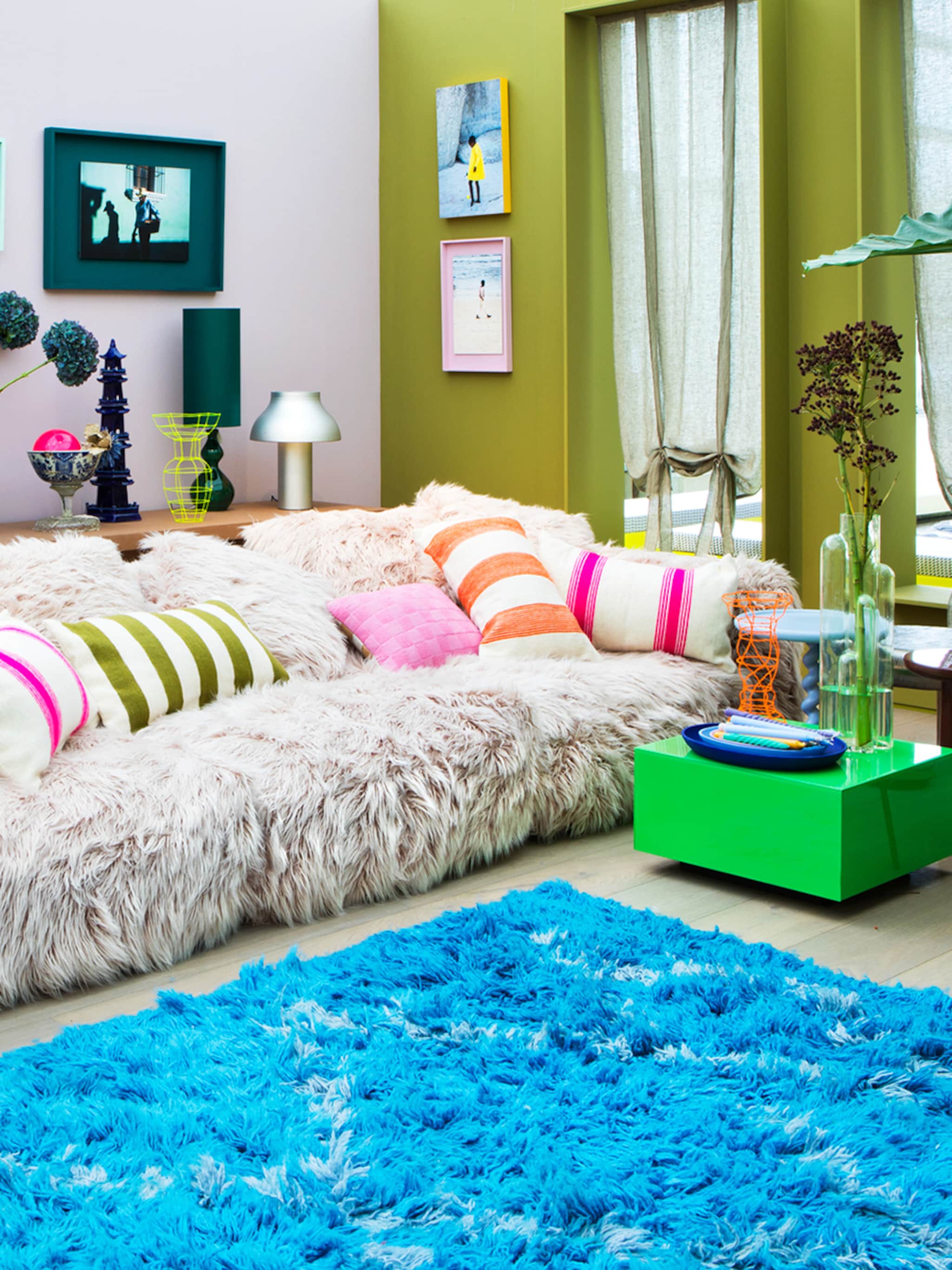 dit zijn alle producten uit de woonkamer van het color vibe huis van marianne