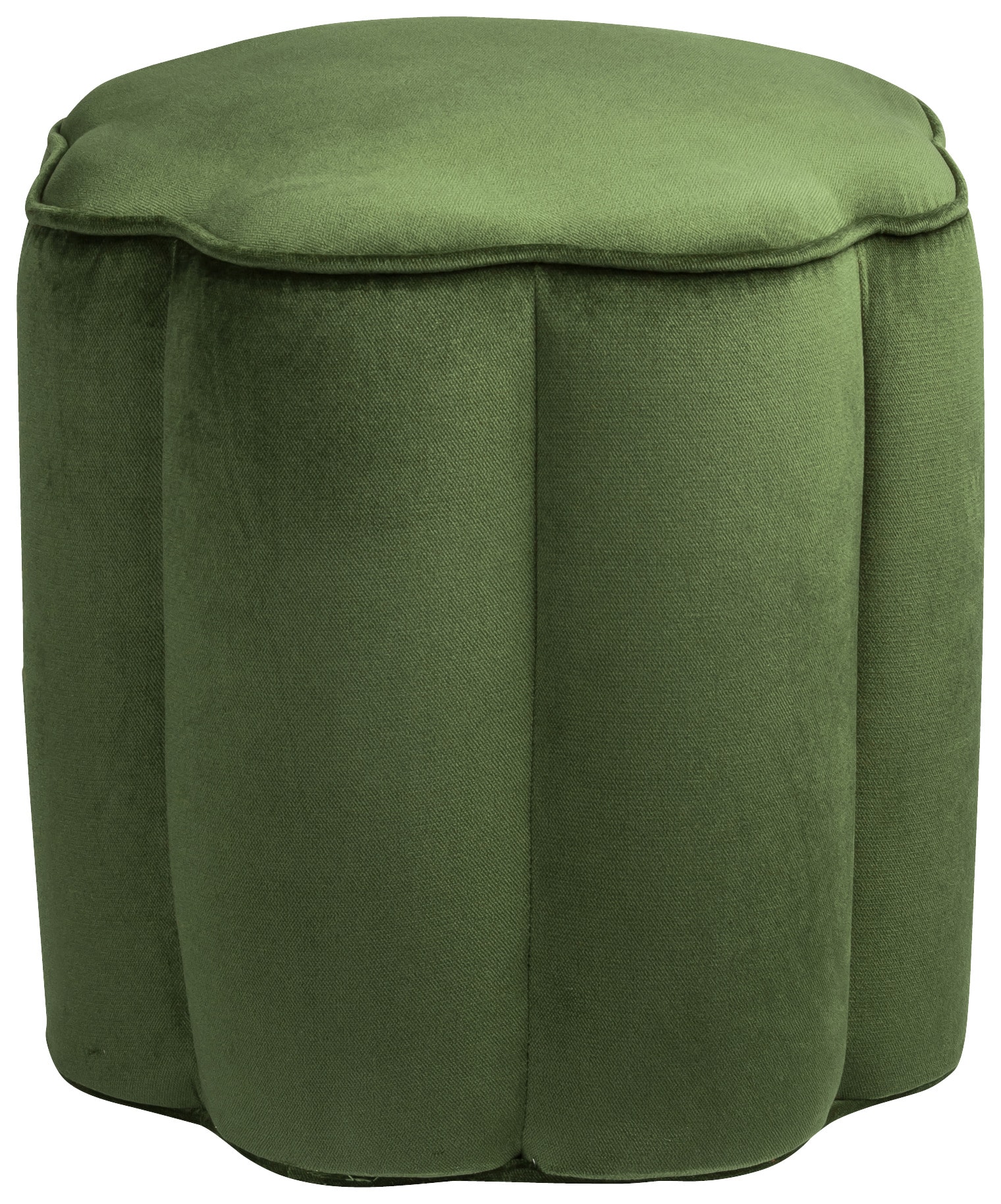 Poef Madelief fluweel bladgroen, 45x46x46 cm, Karwei Beeld: Karwei