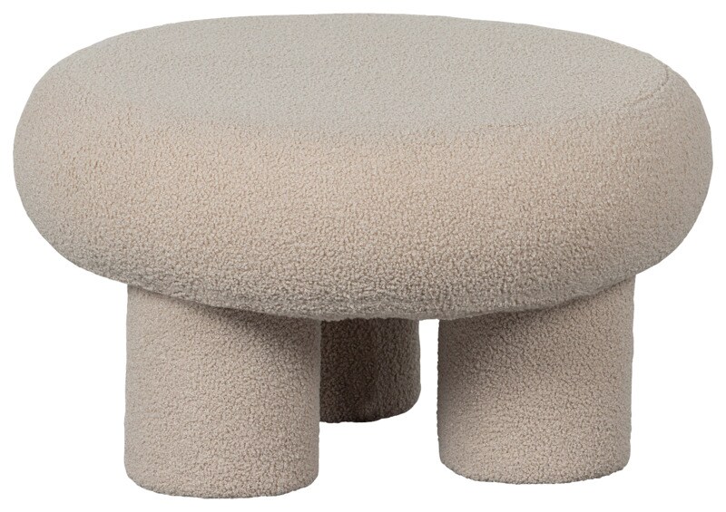 Poef Djace teddy taupe, 35x60x60 cm, Karwei Beeld: Karwei