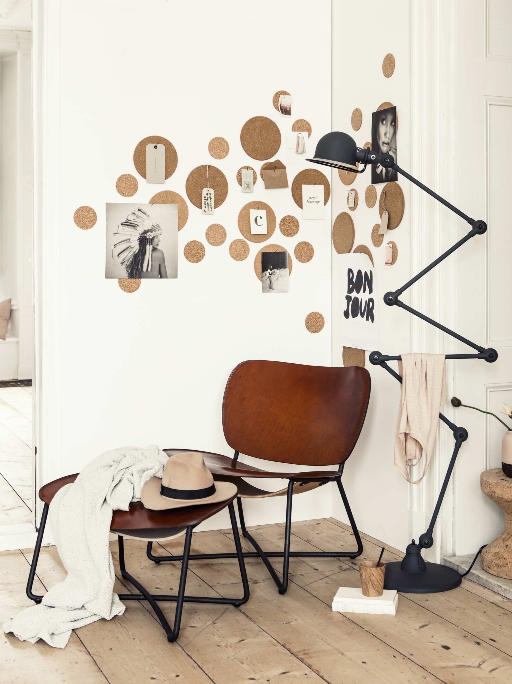 wanddecoratie van kurk