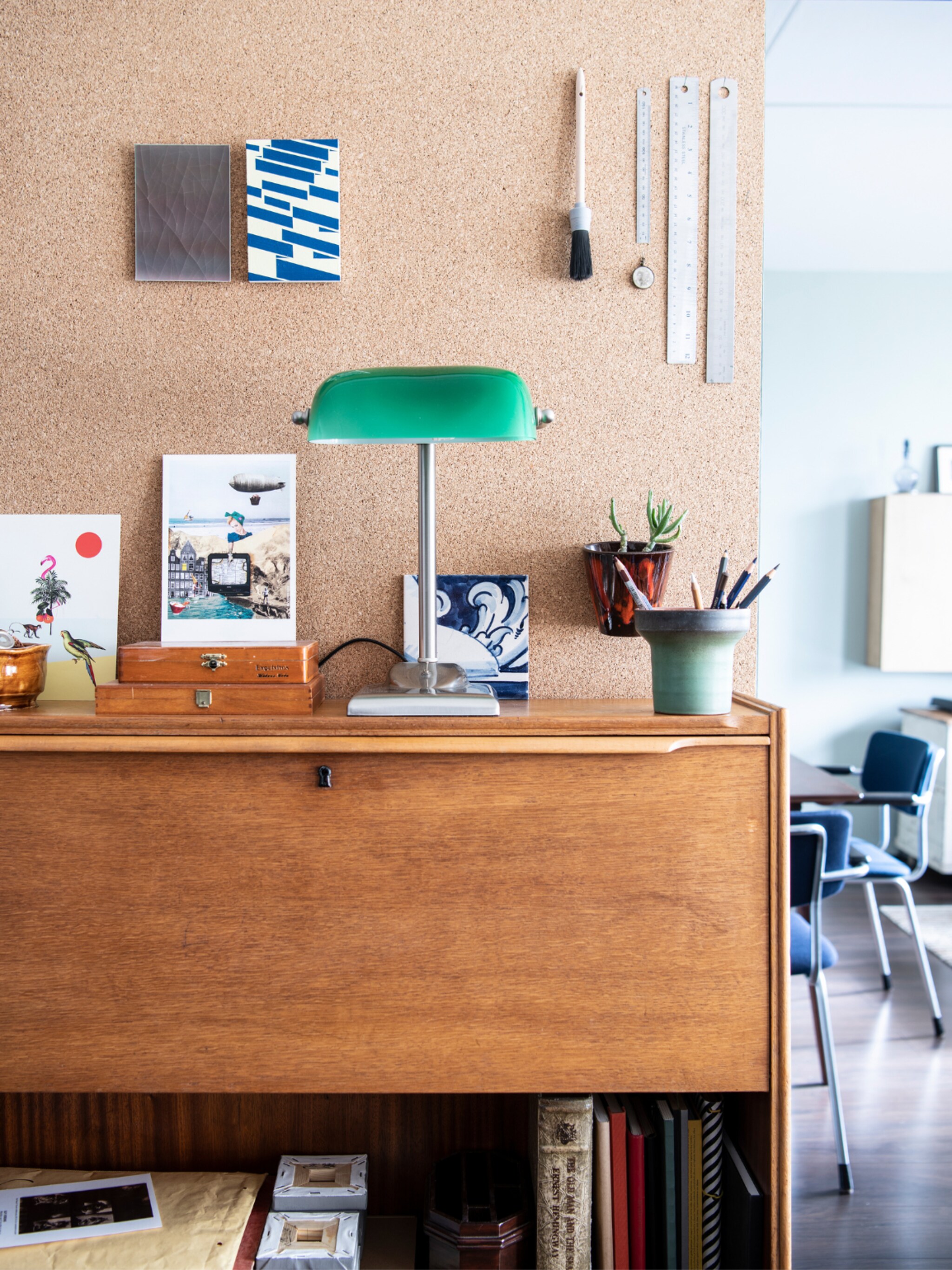 woonidee een inspiratieplek creeren met prikwandkurk