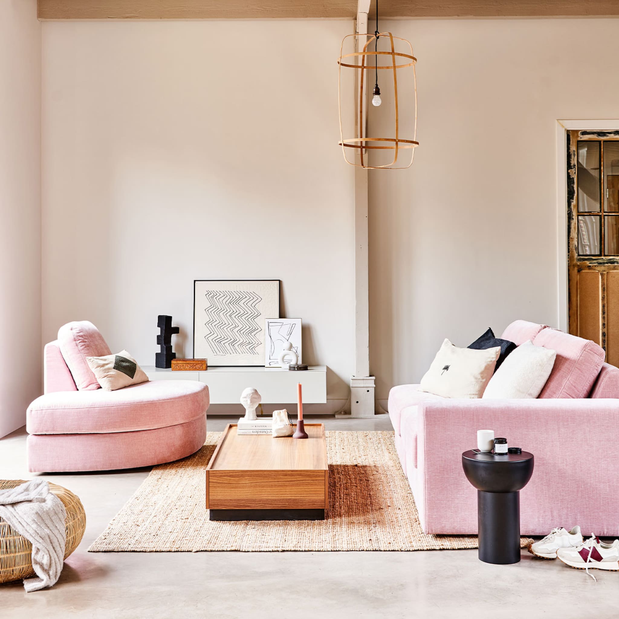 stylingtips voor een roze woonkamer