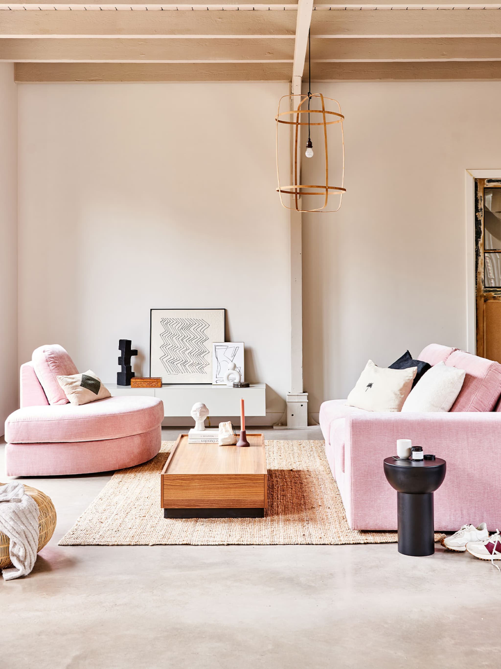 stylingtips voor een roze woonkamer