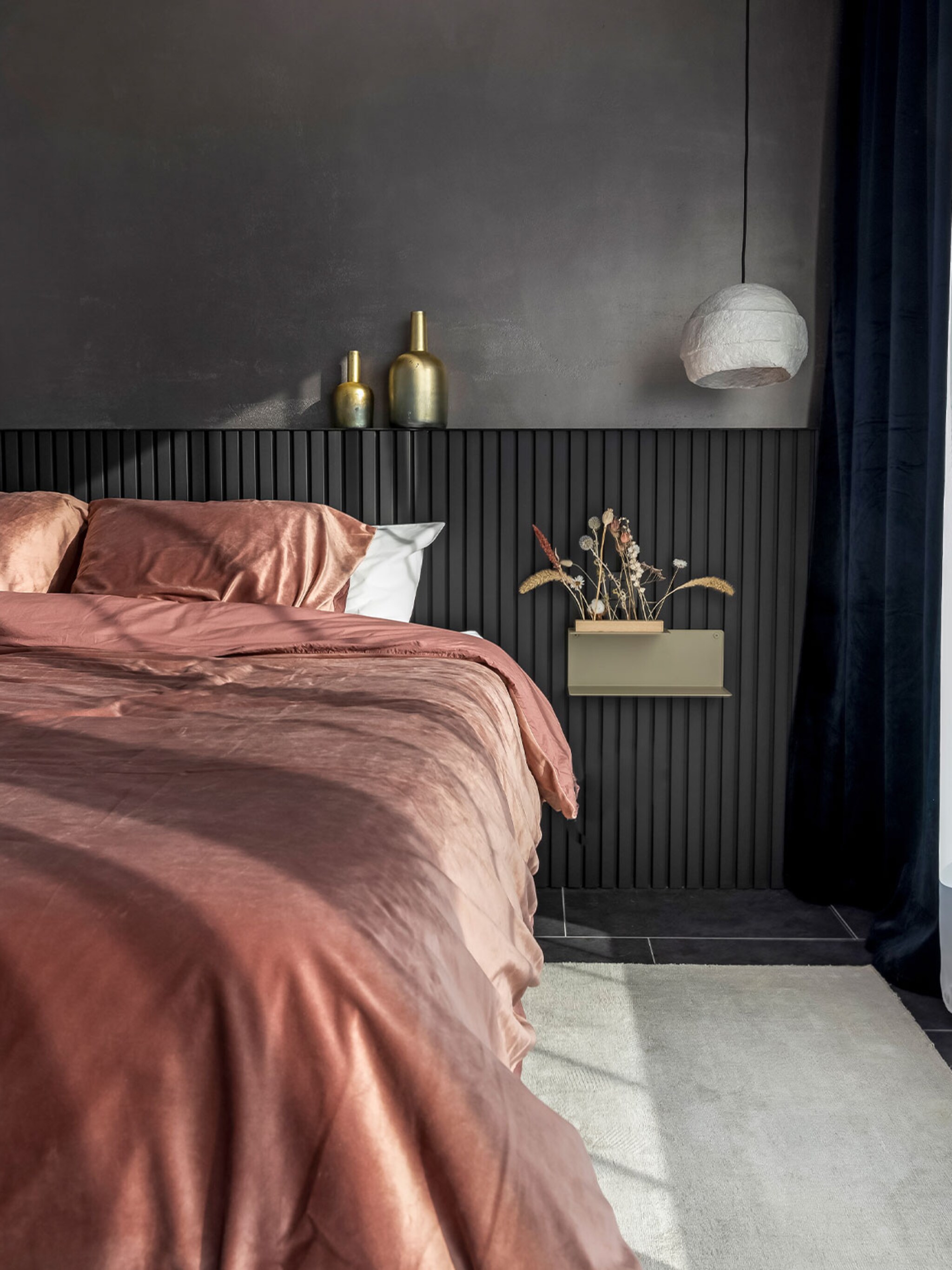 woonidee metallic verf voor een luxe sfeer in de slaapkamer