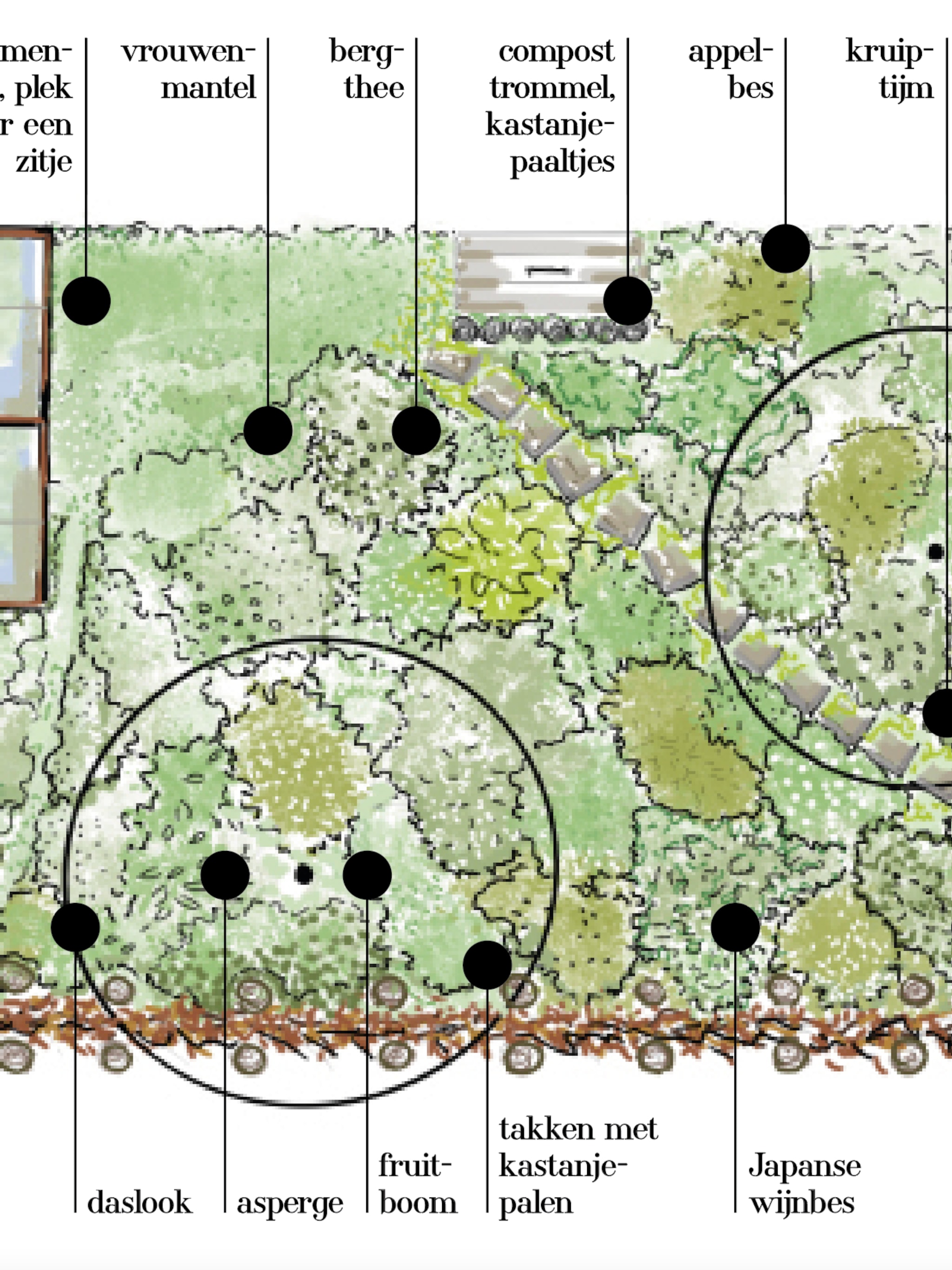 tuinontwerp voor een boerderijtuin