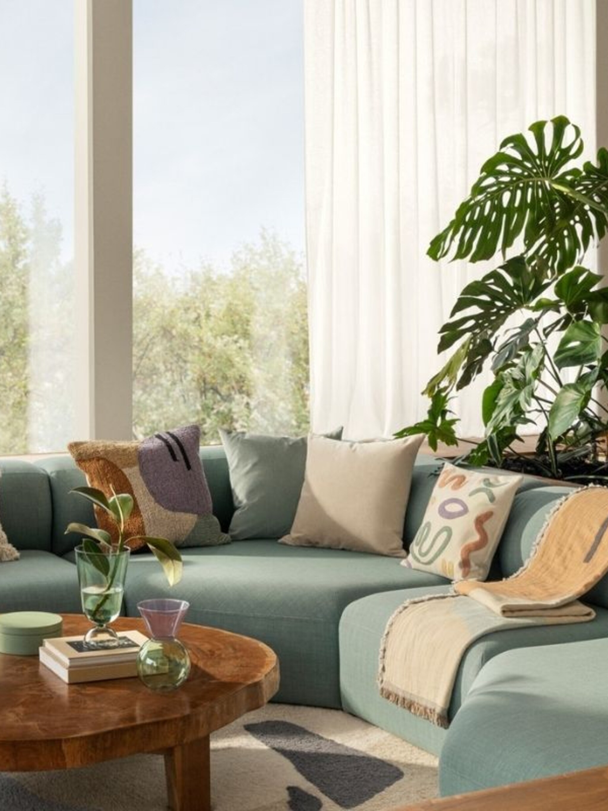 4 frisse items uit de h en m home voorjaarscollectie met een duurzaam randje