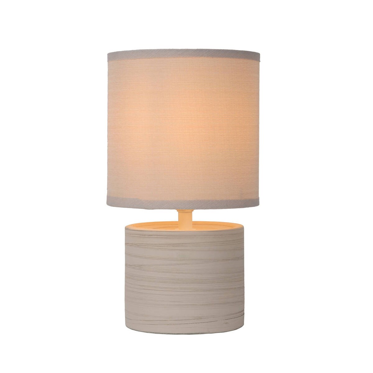 beeld vtwonen Blokker Lucide - greasby tafellamp 14cm - beige