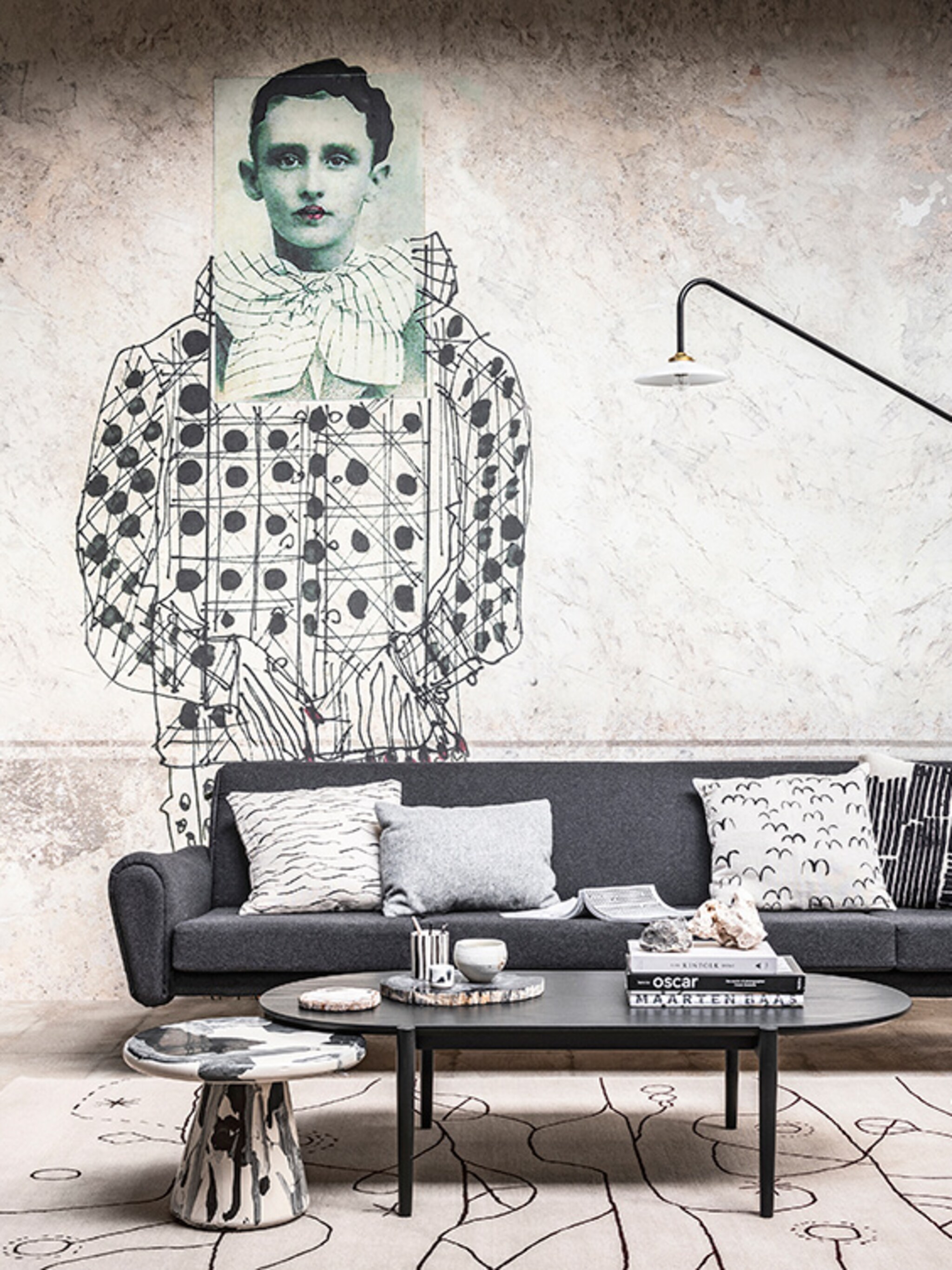 handschrift grafische dessins in je interieur