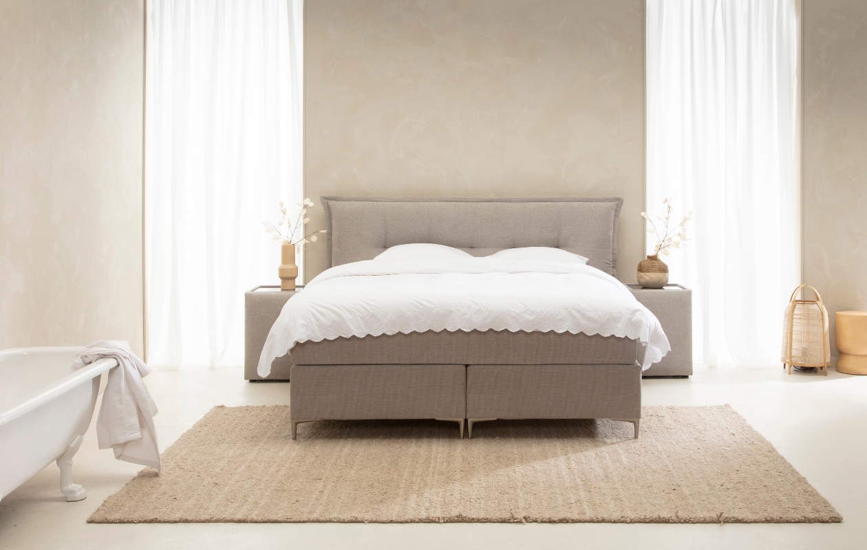 Boxspring Halmstad van Totaalbed bron: vtwonen branded content 2021 Totaalbed