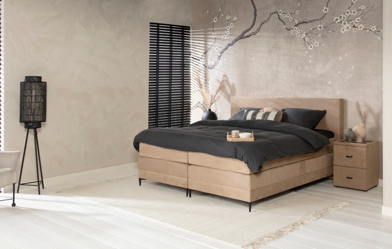 Boxspring Nightline van Totaalbed bron: vtwonen branded content 2021 Totaalbed