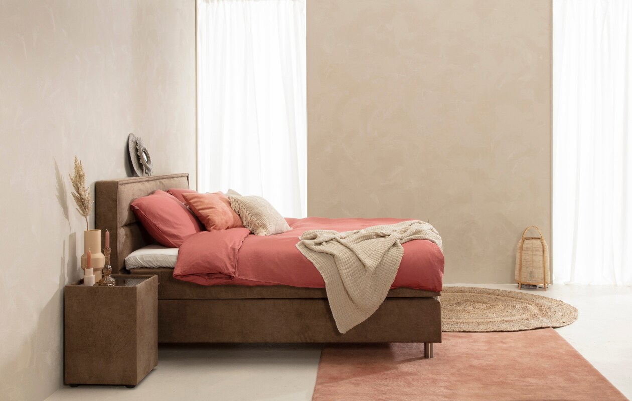 Boxspring Necka van Totaalbed bron: vtwonen branded content 2021 Totaalbed