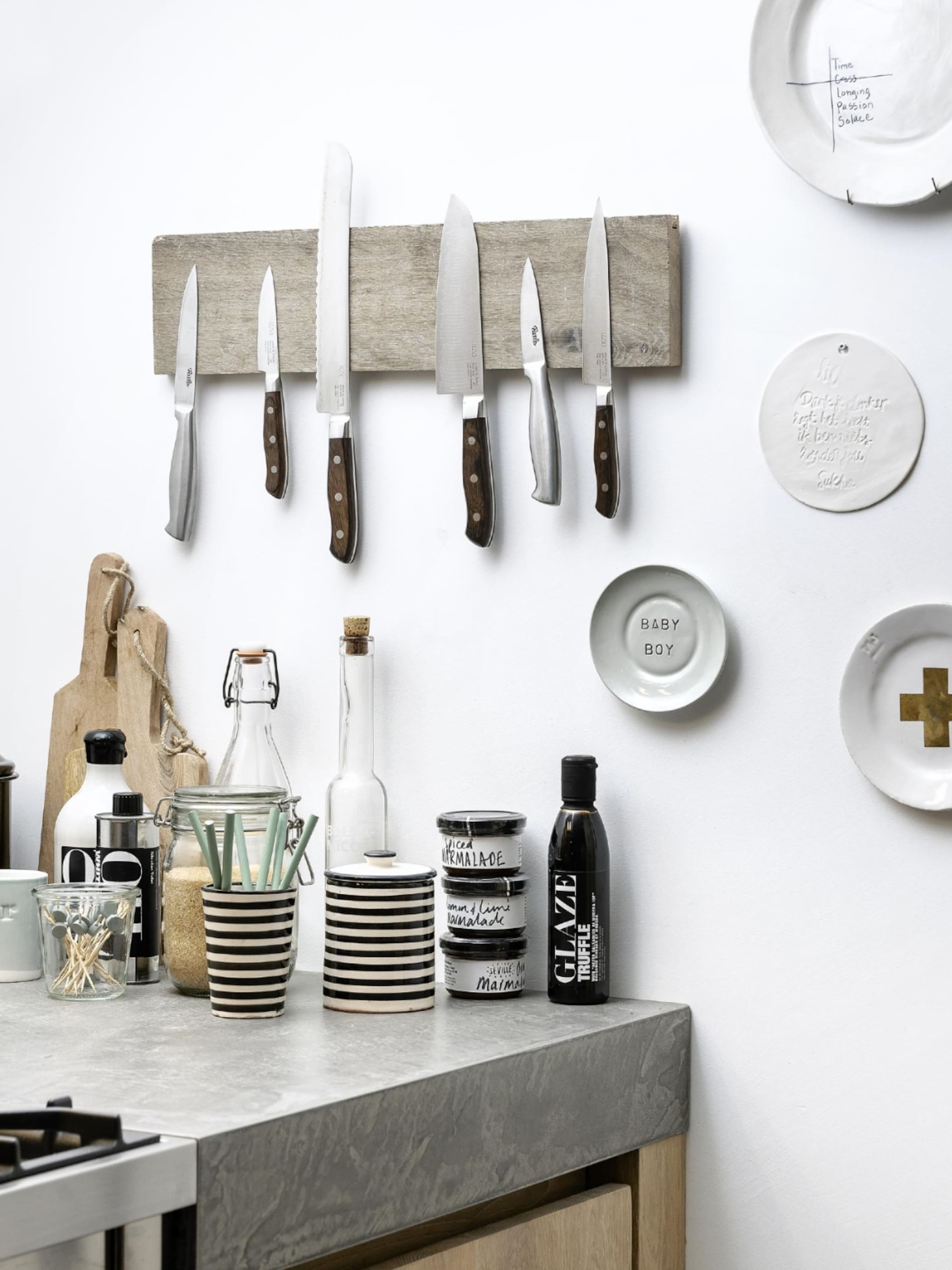 houten messenhouder a la jamie