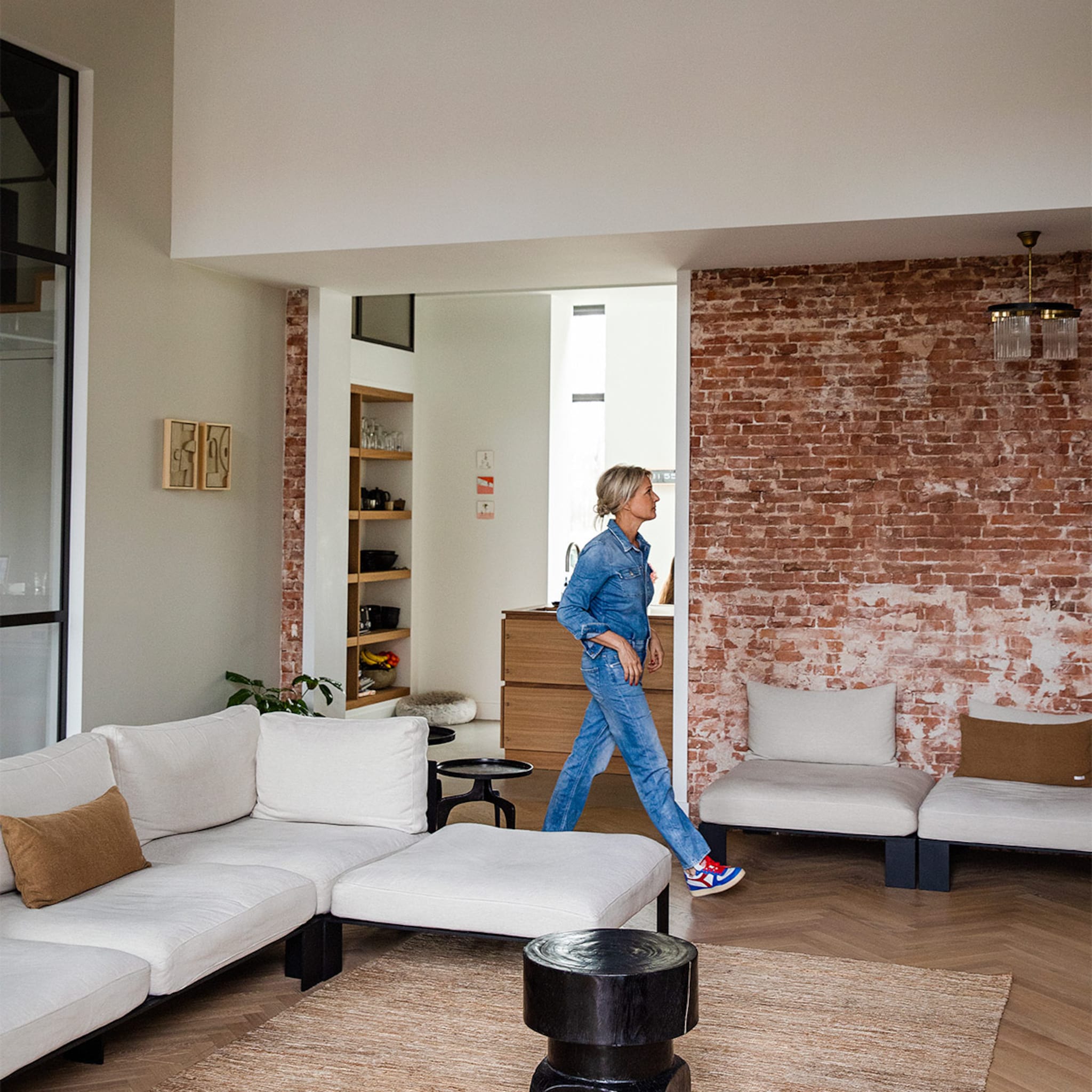 bakstenen meer in huis rocken