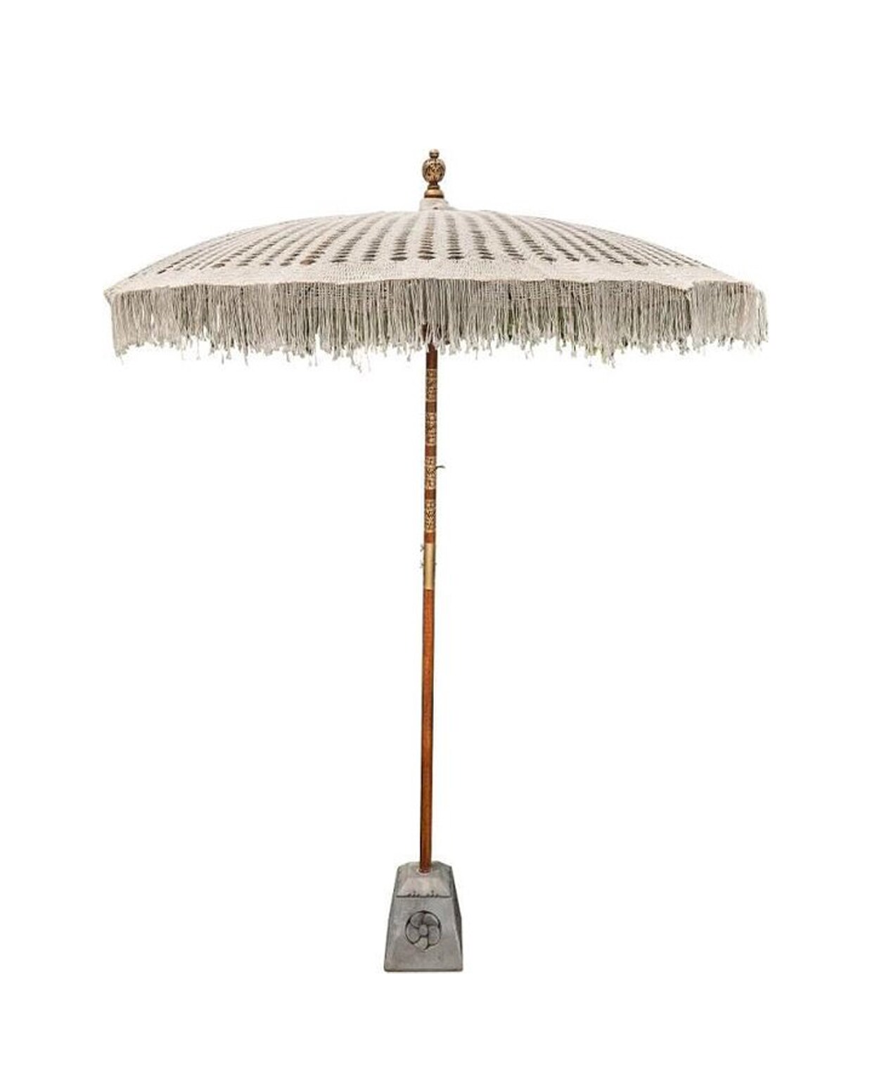 Bali parasol macrame créme, 180 of 250 cm (ø). Todo Bien