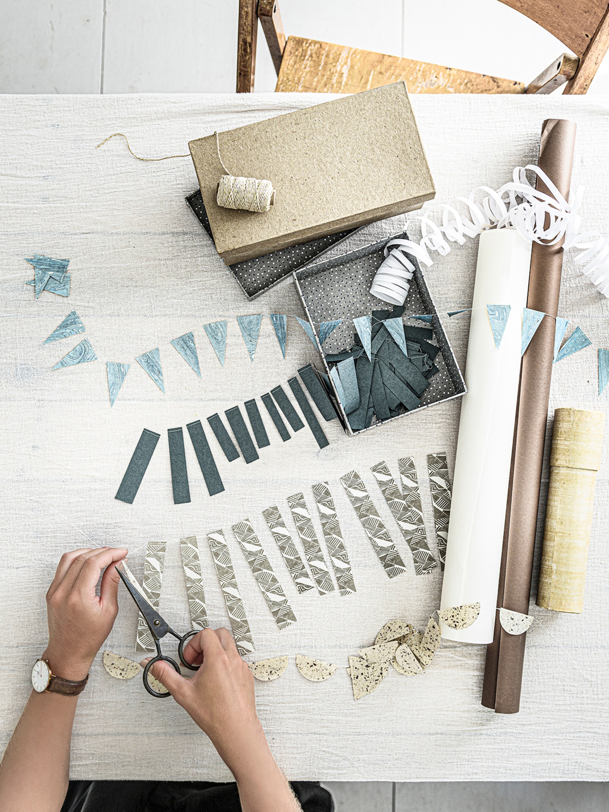 diy feestslinger van papier