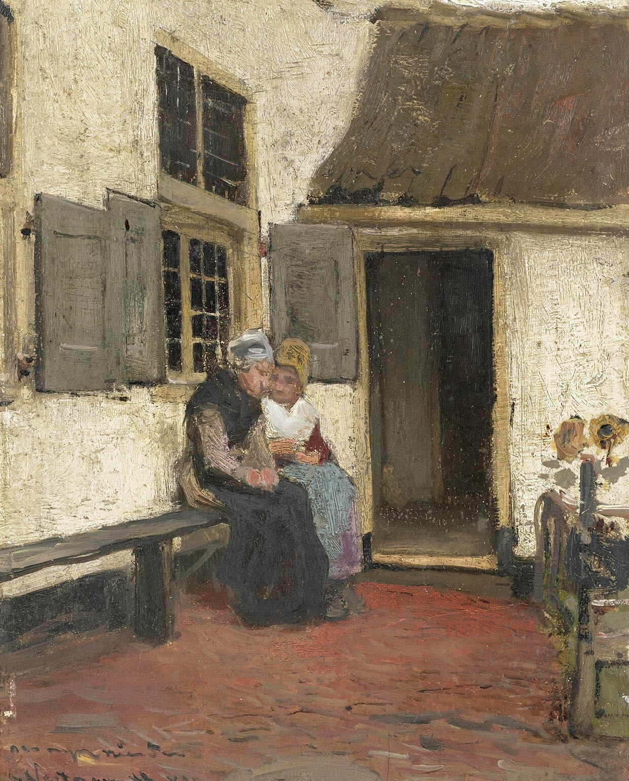 Buurroddels van Bernardus Johannes Blommers (ca. 1880-1907), kan geprint worden op allerlei materialen en in diverse formaten, zoals op canvas vanaf 35×45 cm (werkaandemuur.nl).
