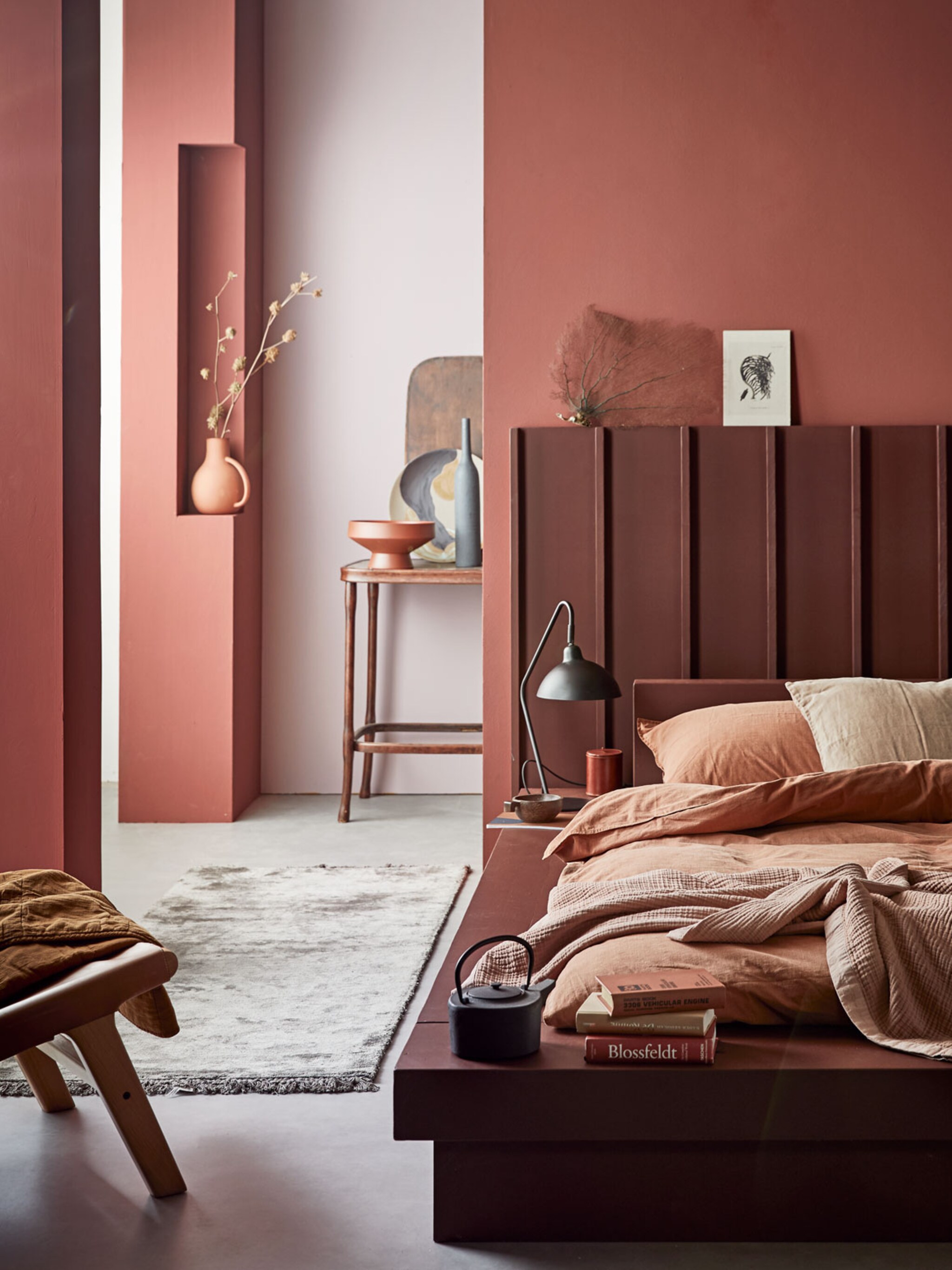 kleur van de liefde rood in het interieur