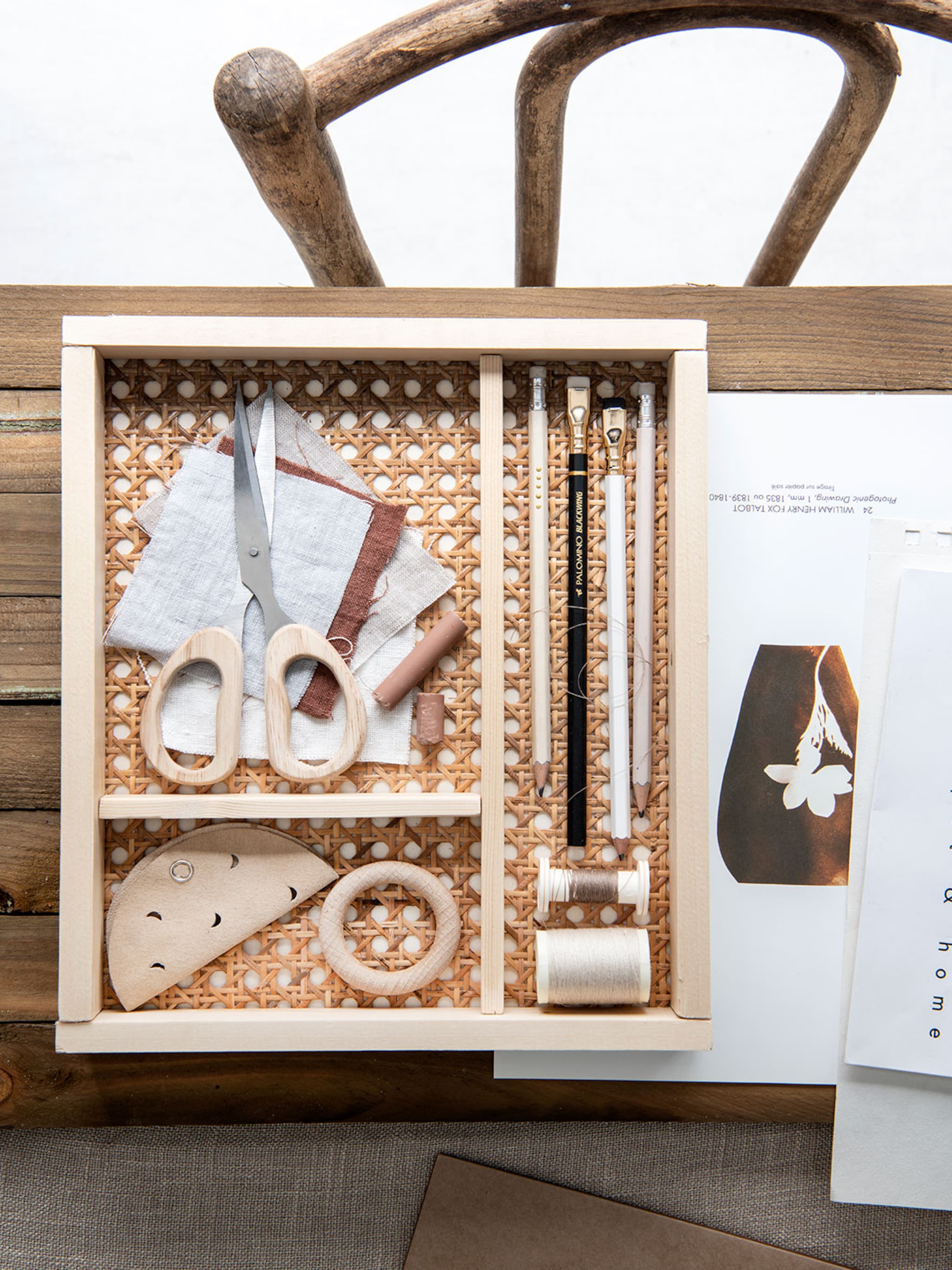 diy webbing bureau organizer