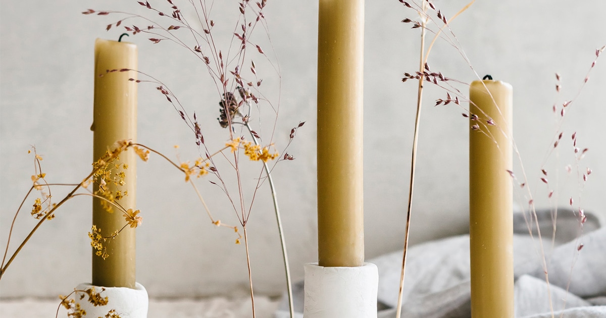 DIY zelf kandelaar maken van klei