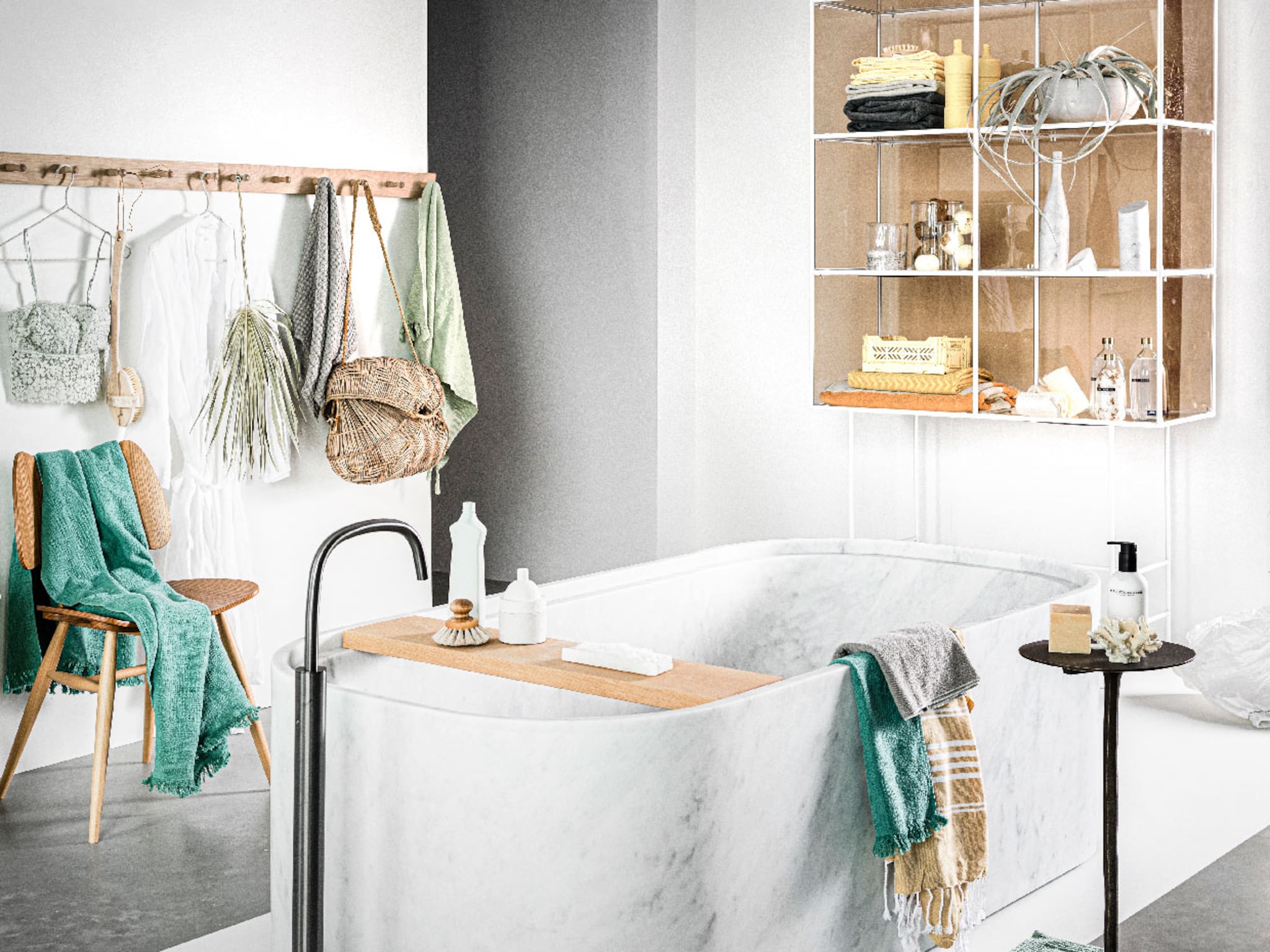 trendkleur geel in de badkamer