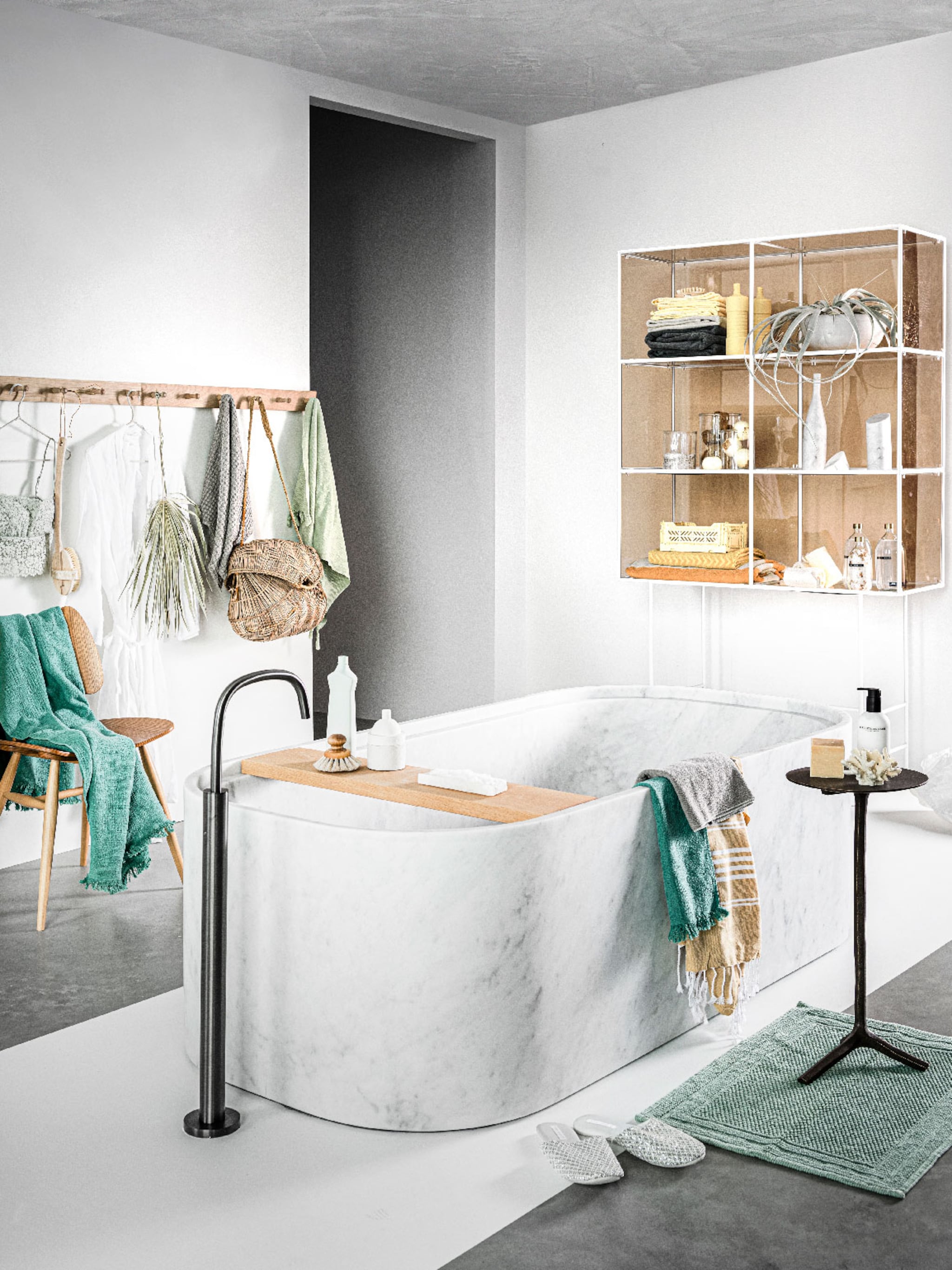 trendkleur geel in de badkamer