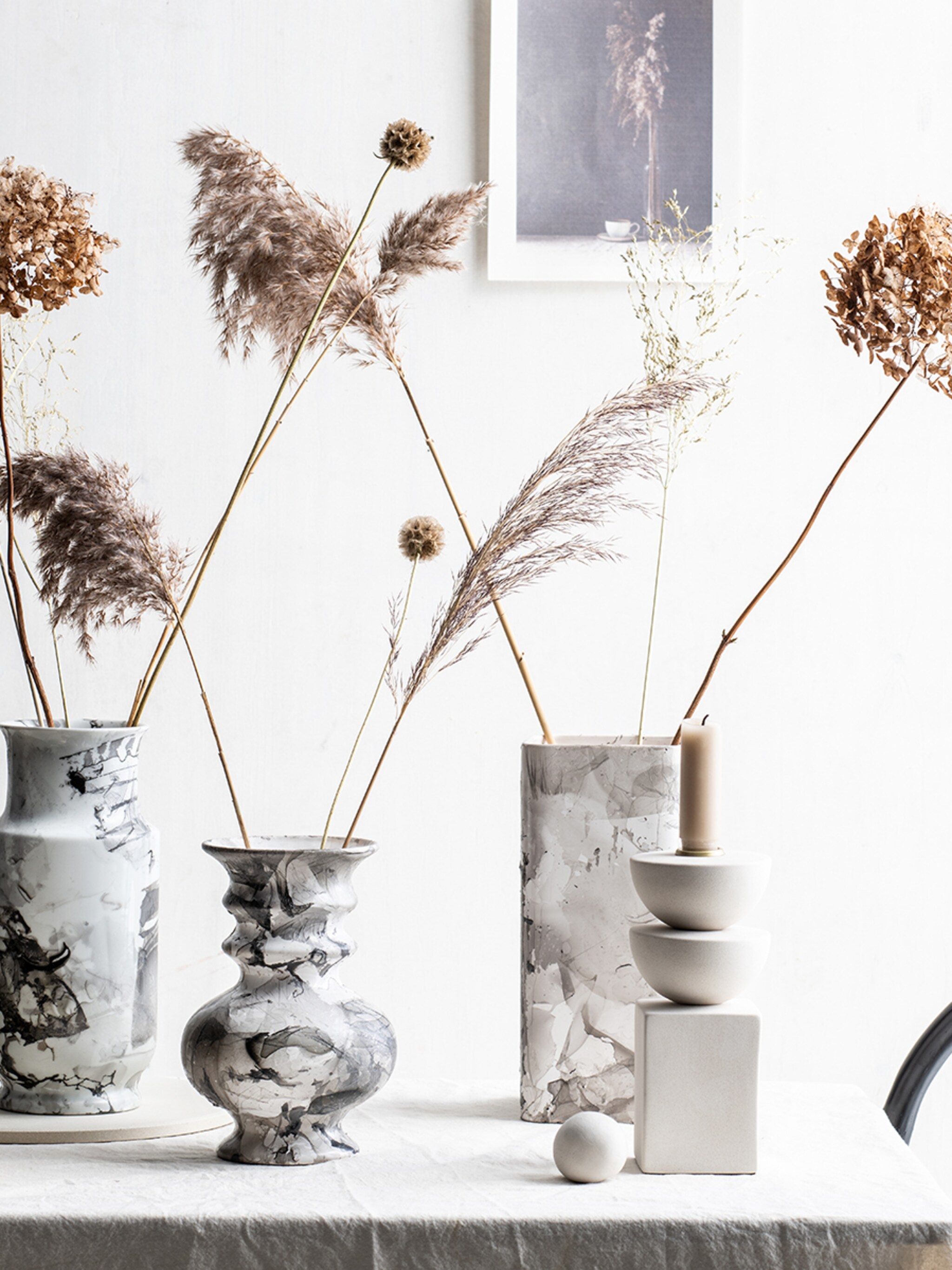 diy vazen met marmerlook