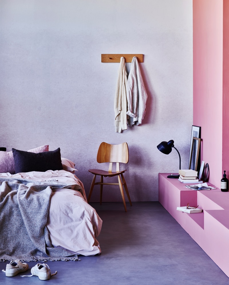 Digitaal behang Degradé Soft Clay, 6 banen van 280×50 cm, totaal 280×300 cm (hxb). Ook verkrijgbaar in kleur Warm Grey.