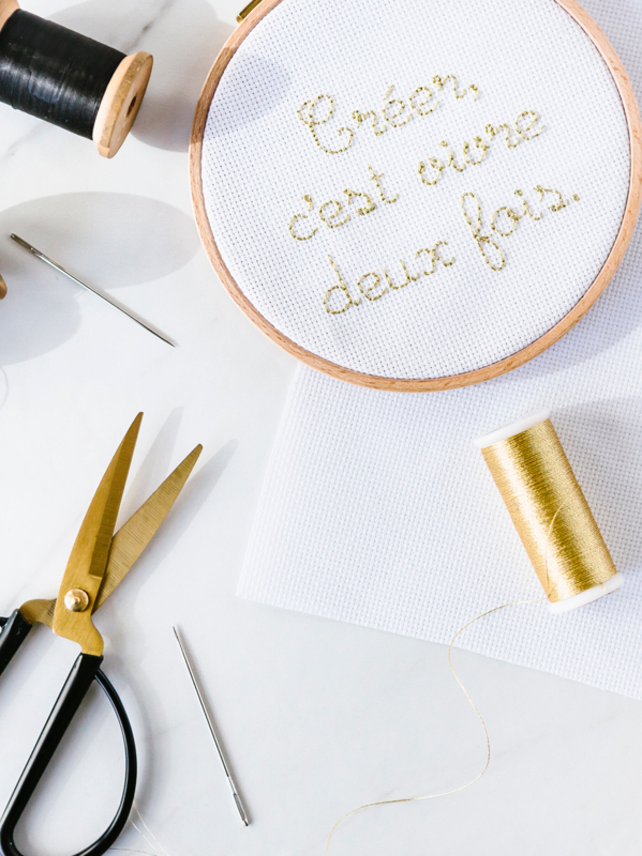 diy borduurringen met quote