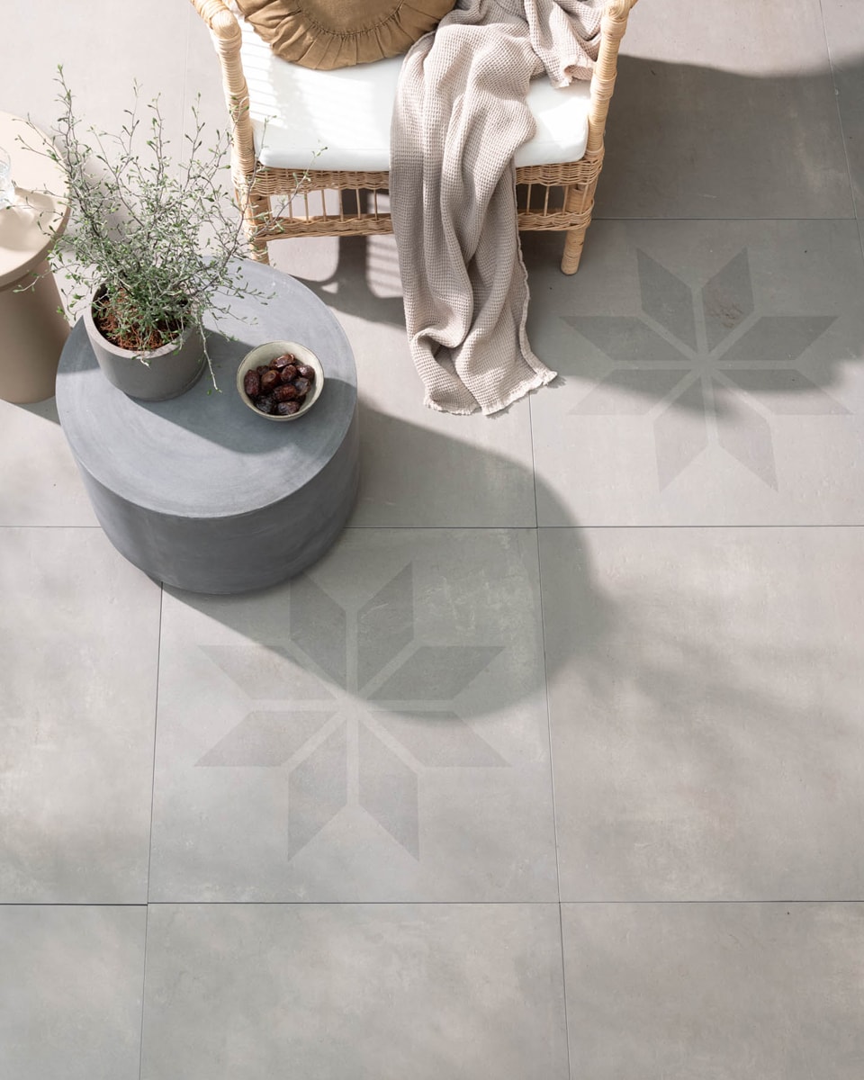 tegel Solostone Earth Star Grey, 70x70x3,2 cm, per m² € 74,95