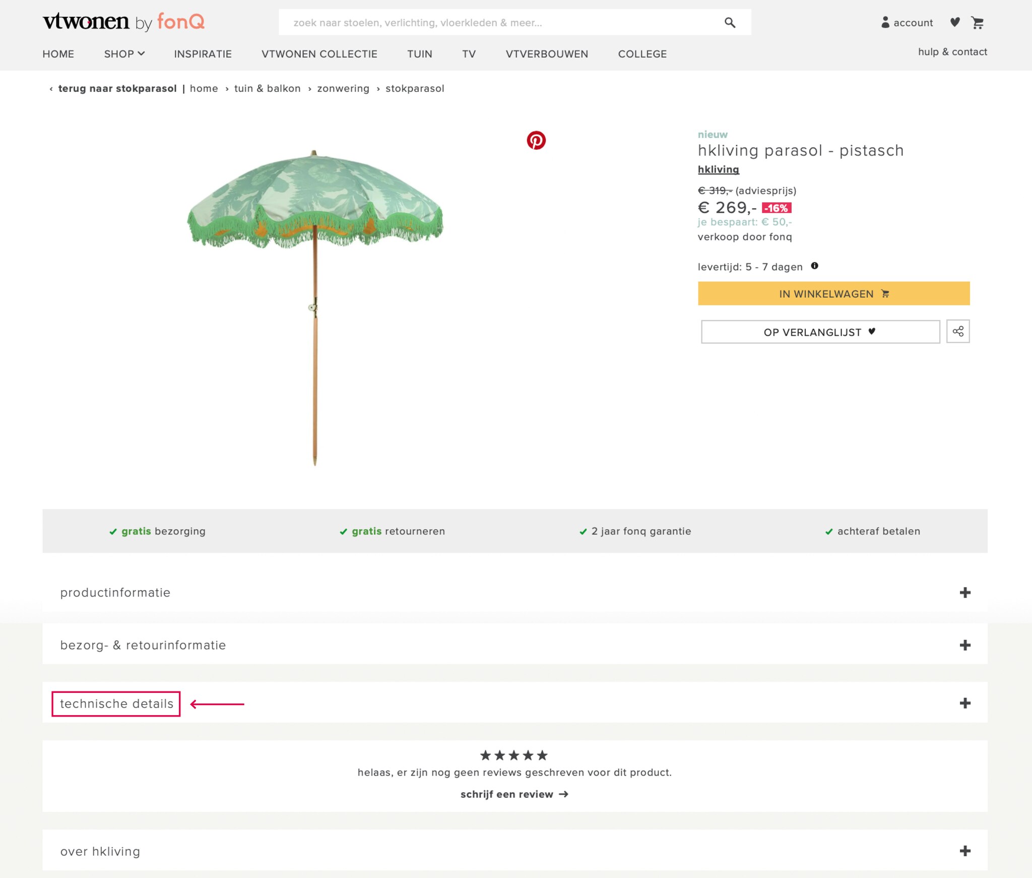 Klik ’technische details’