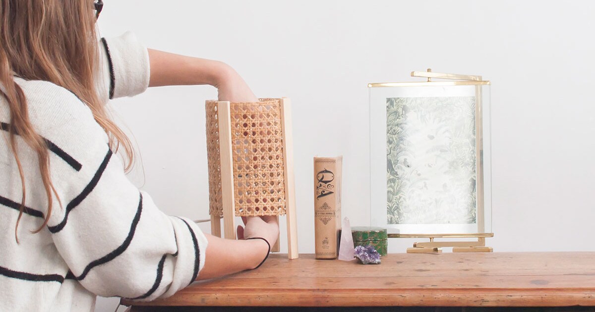 DIY: rotan webbing tafellamp. Vind hier het stappenplan! | vtwonen.nl