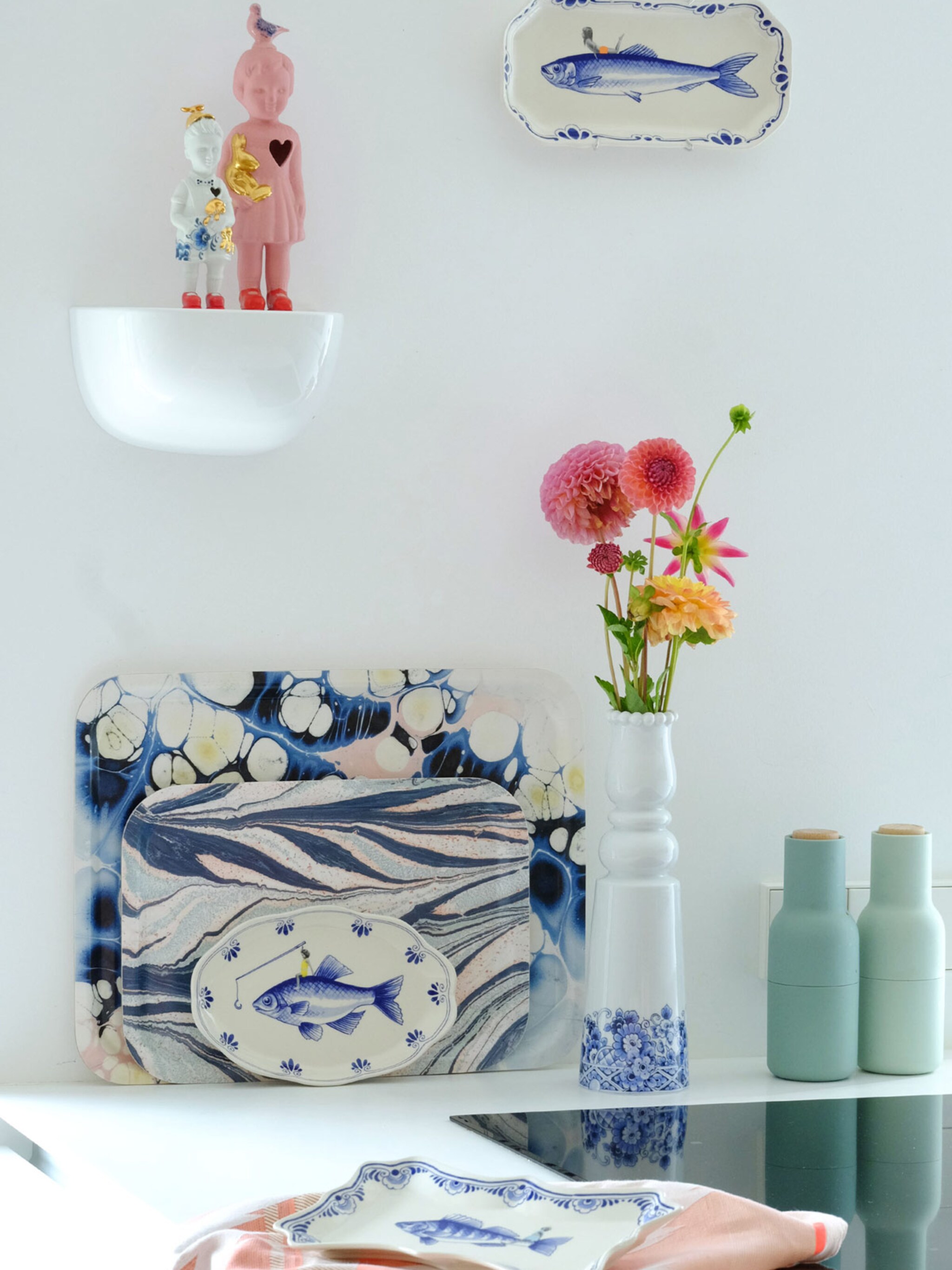 design aan de muur met storyplates