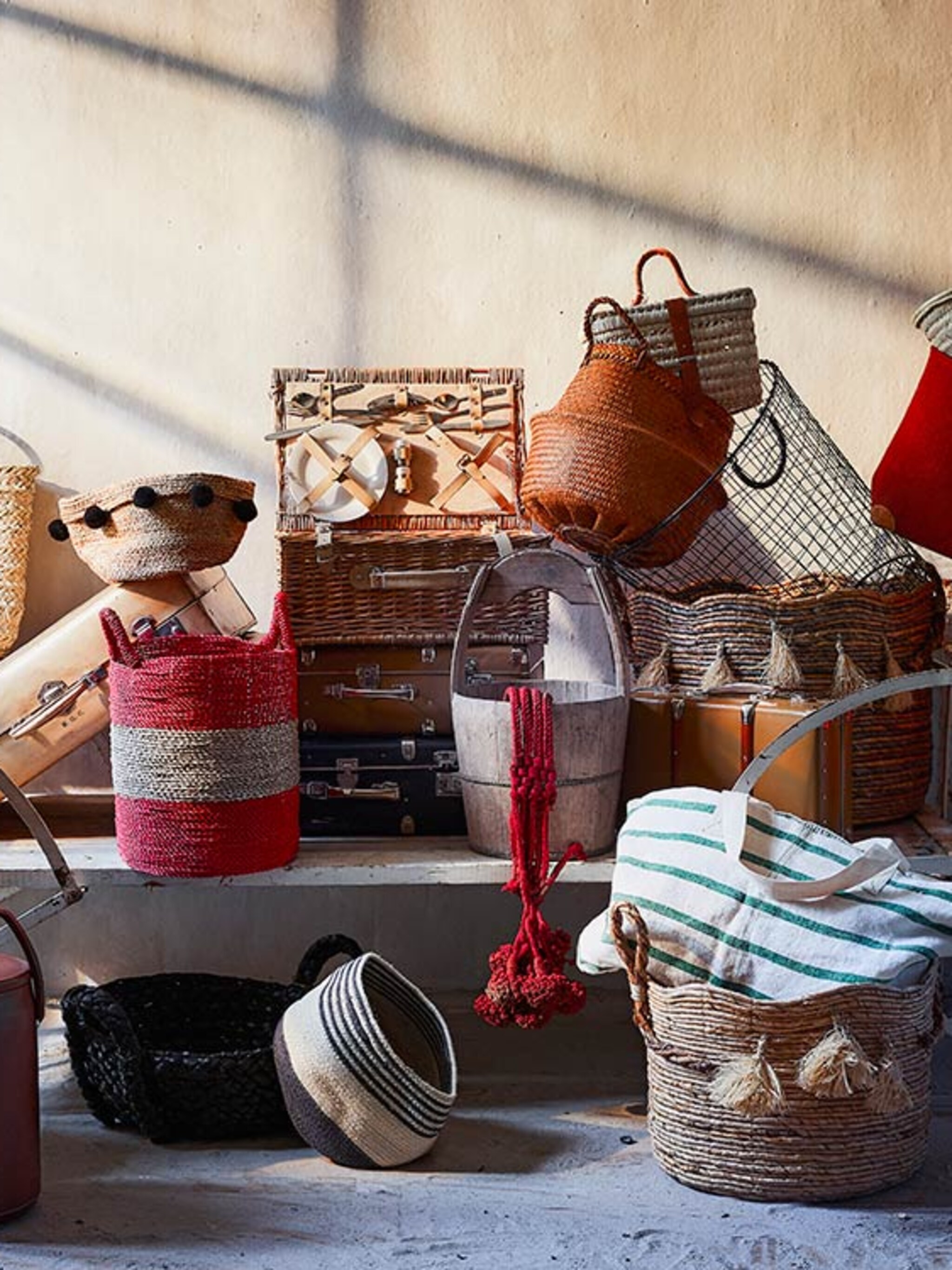 zonneklaar met zomerse materialen