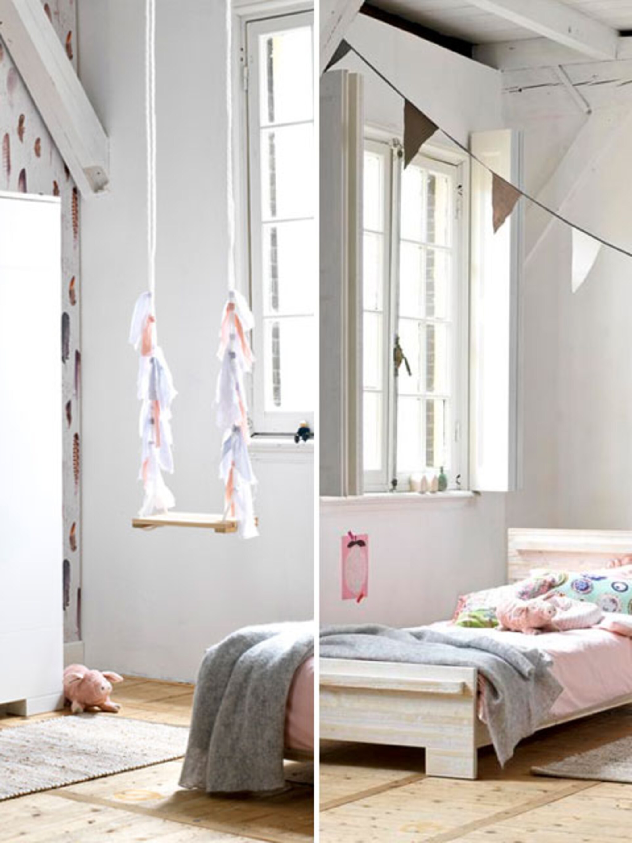 styling hippe roze meisjeskamer