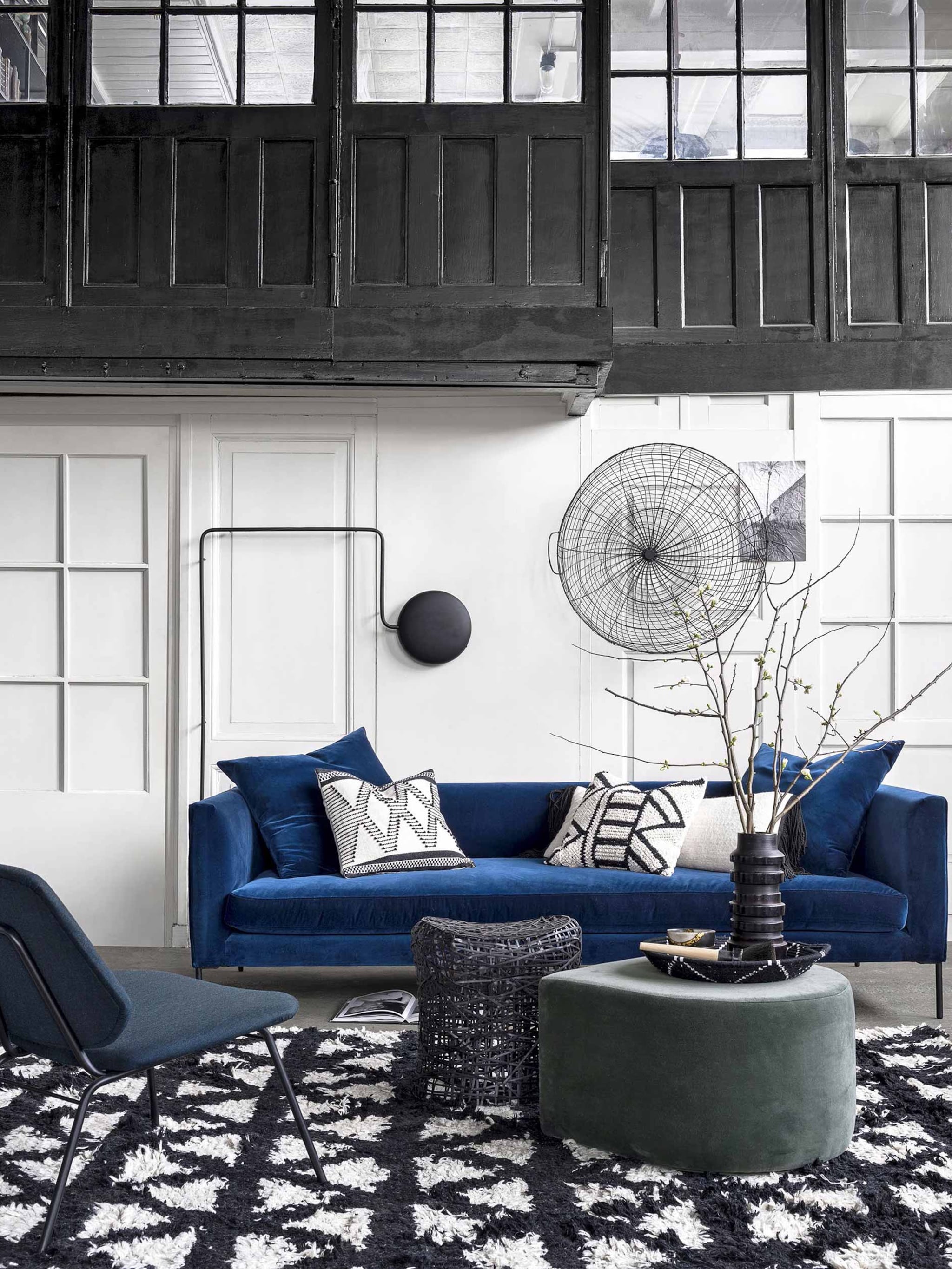 een zwart wit interieur ademt hollywood