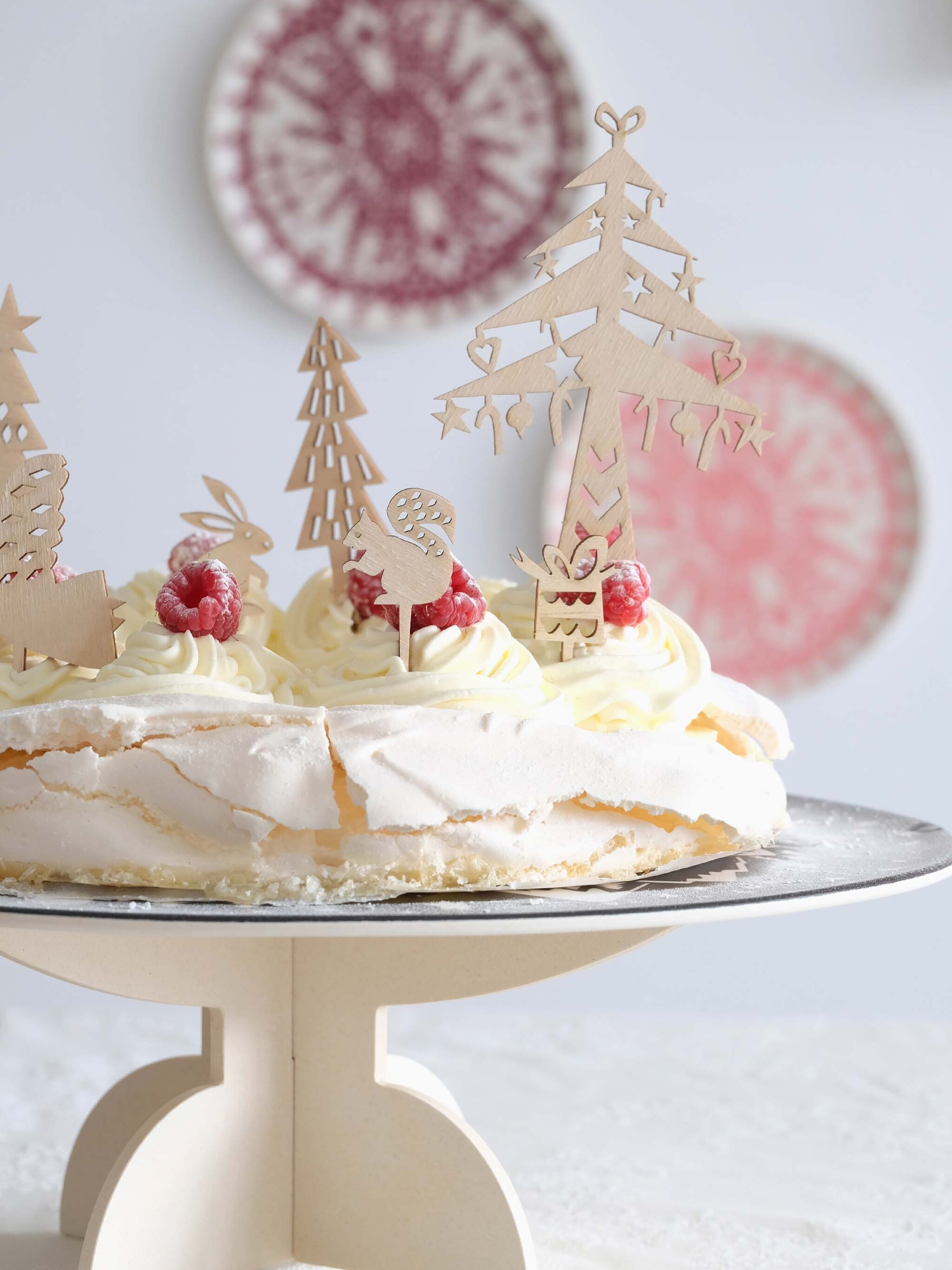 kerstservies een winters tafereel op tafel