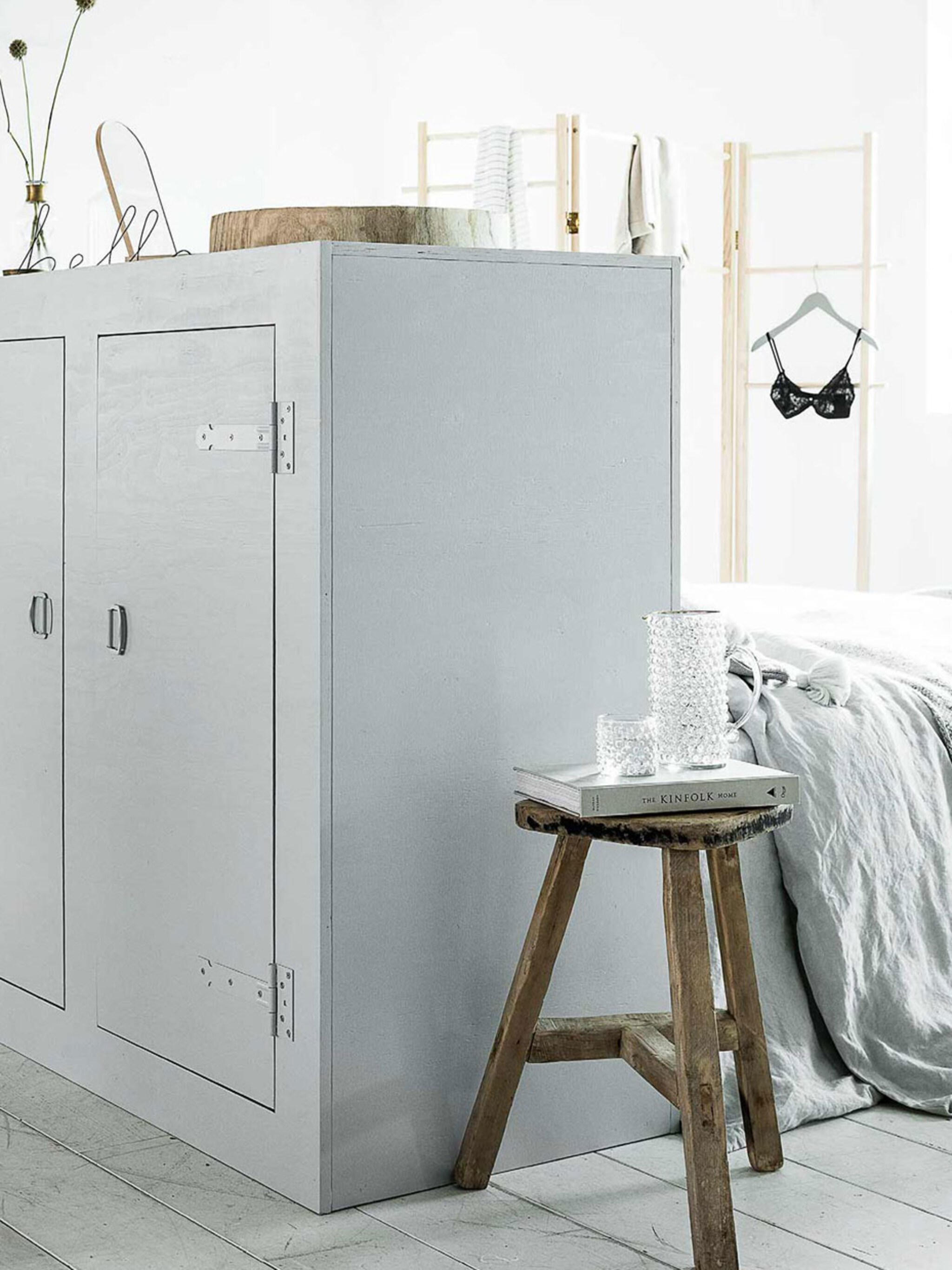 diy bed achterwand met kast
