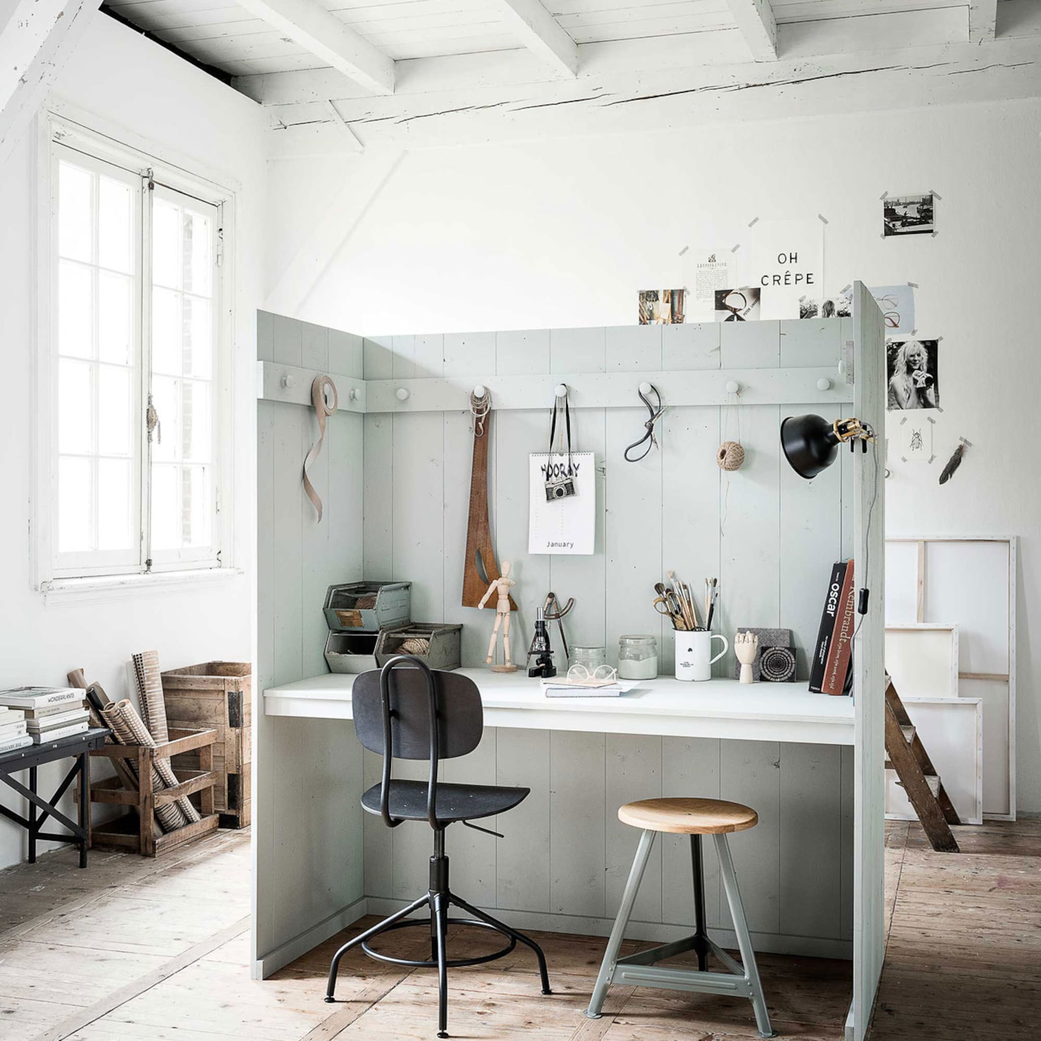 diy werkplek van hout