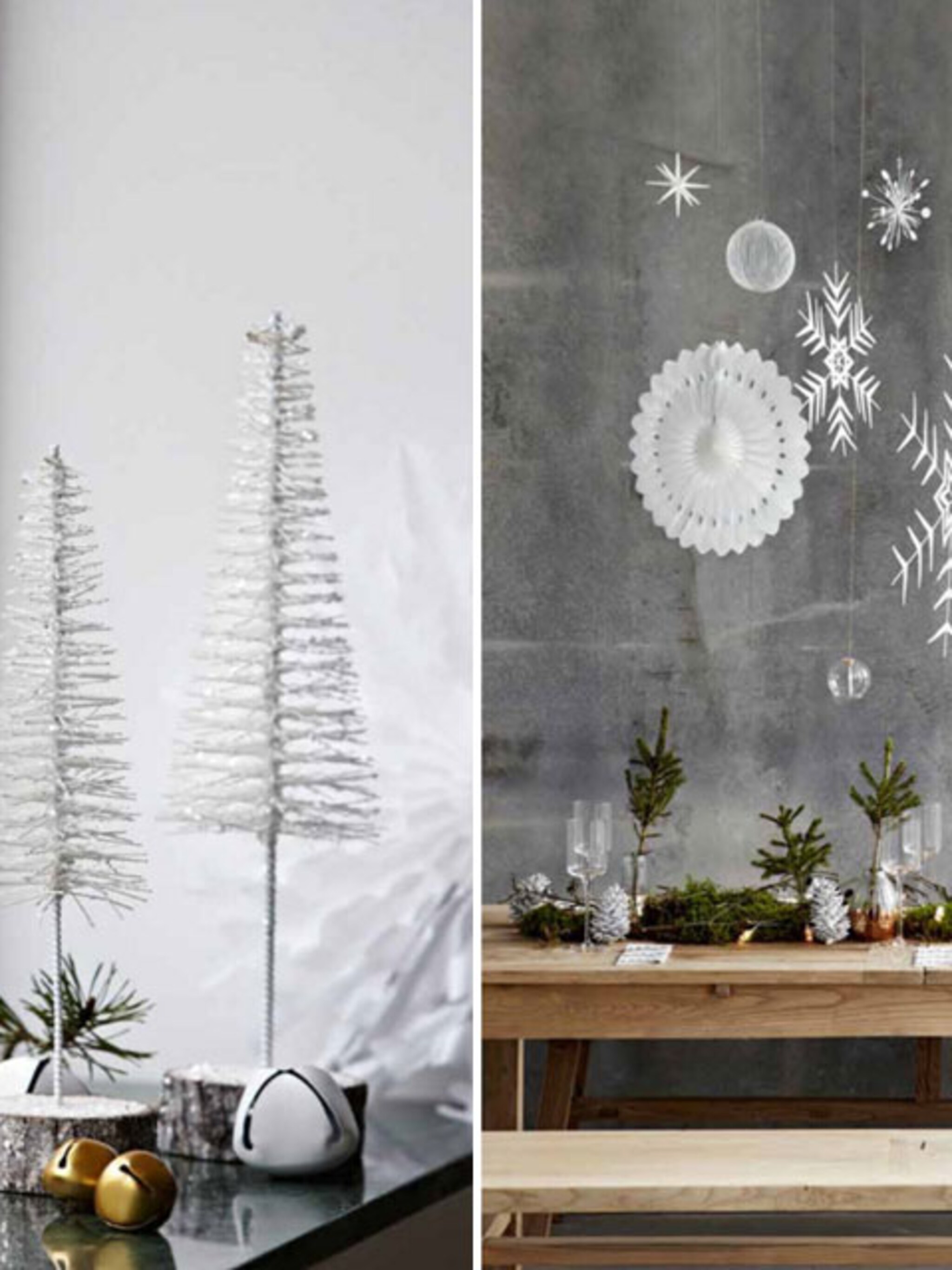 mooi zwart witte kerstdecoratie in huis