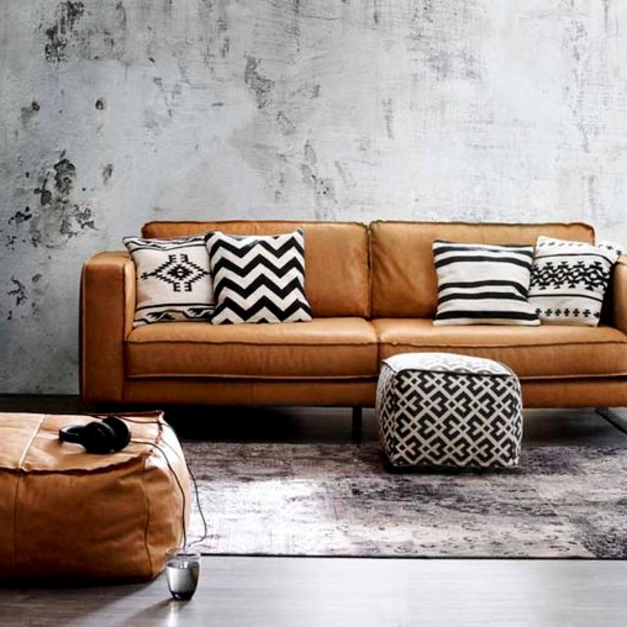 trend cognackleurige meubels in huis