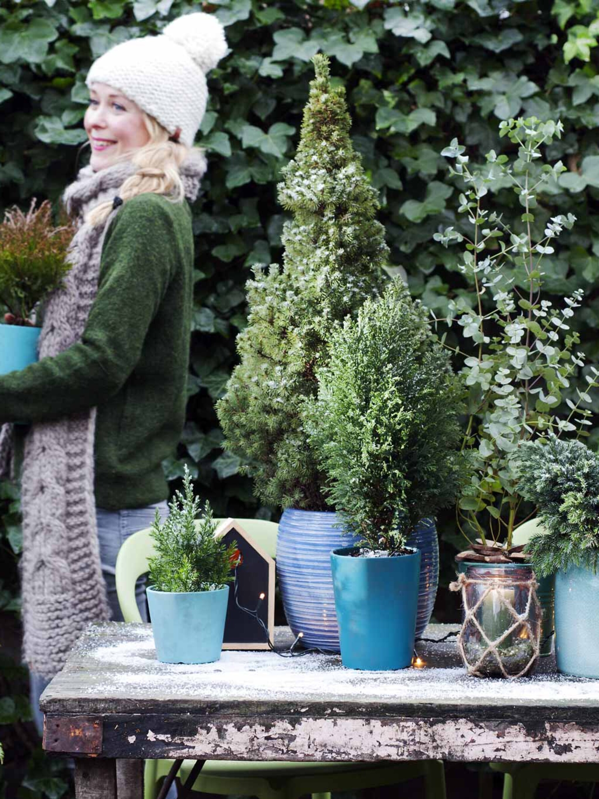 winterblauw terras