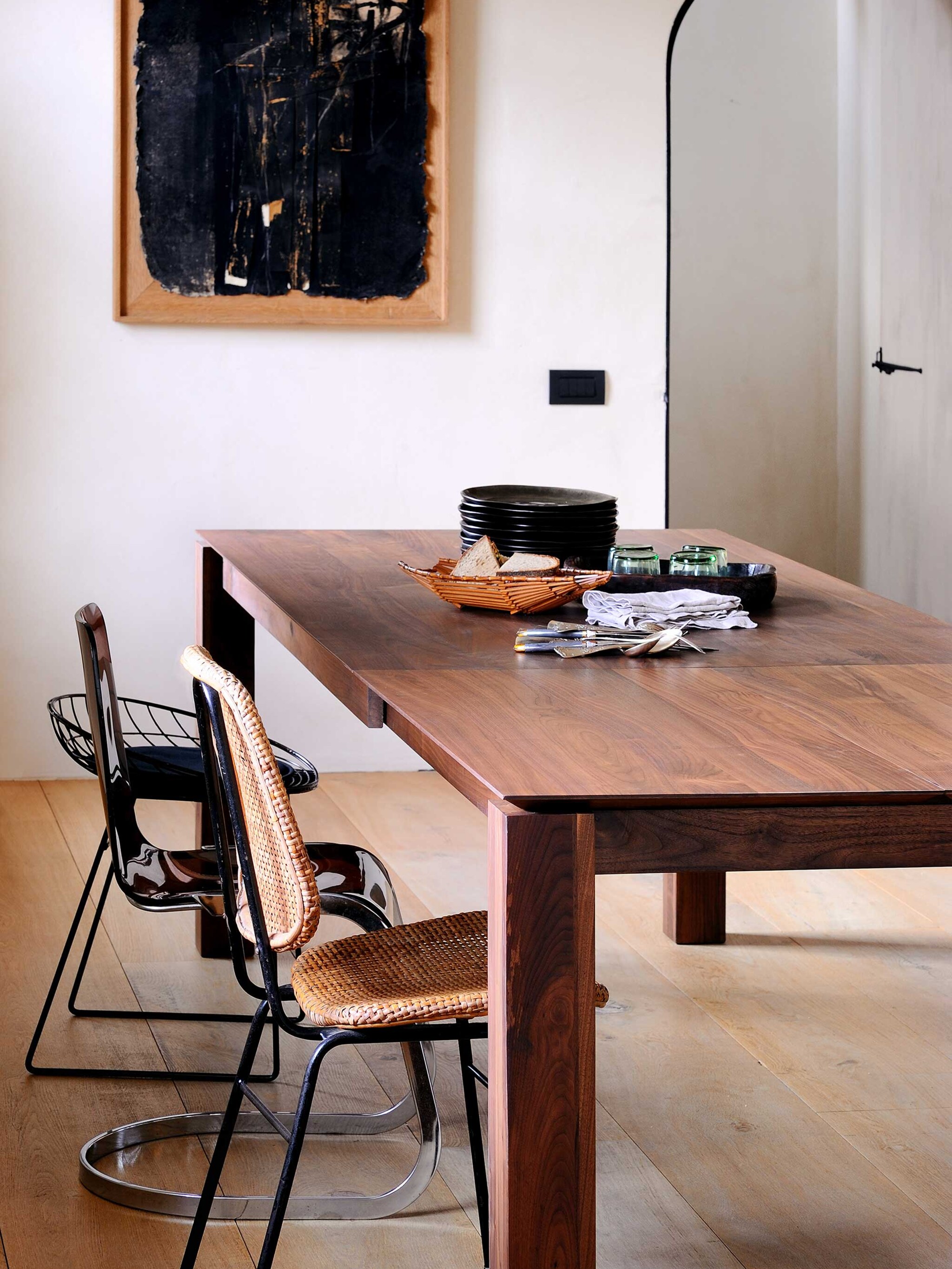 een groen interieur
