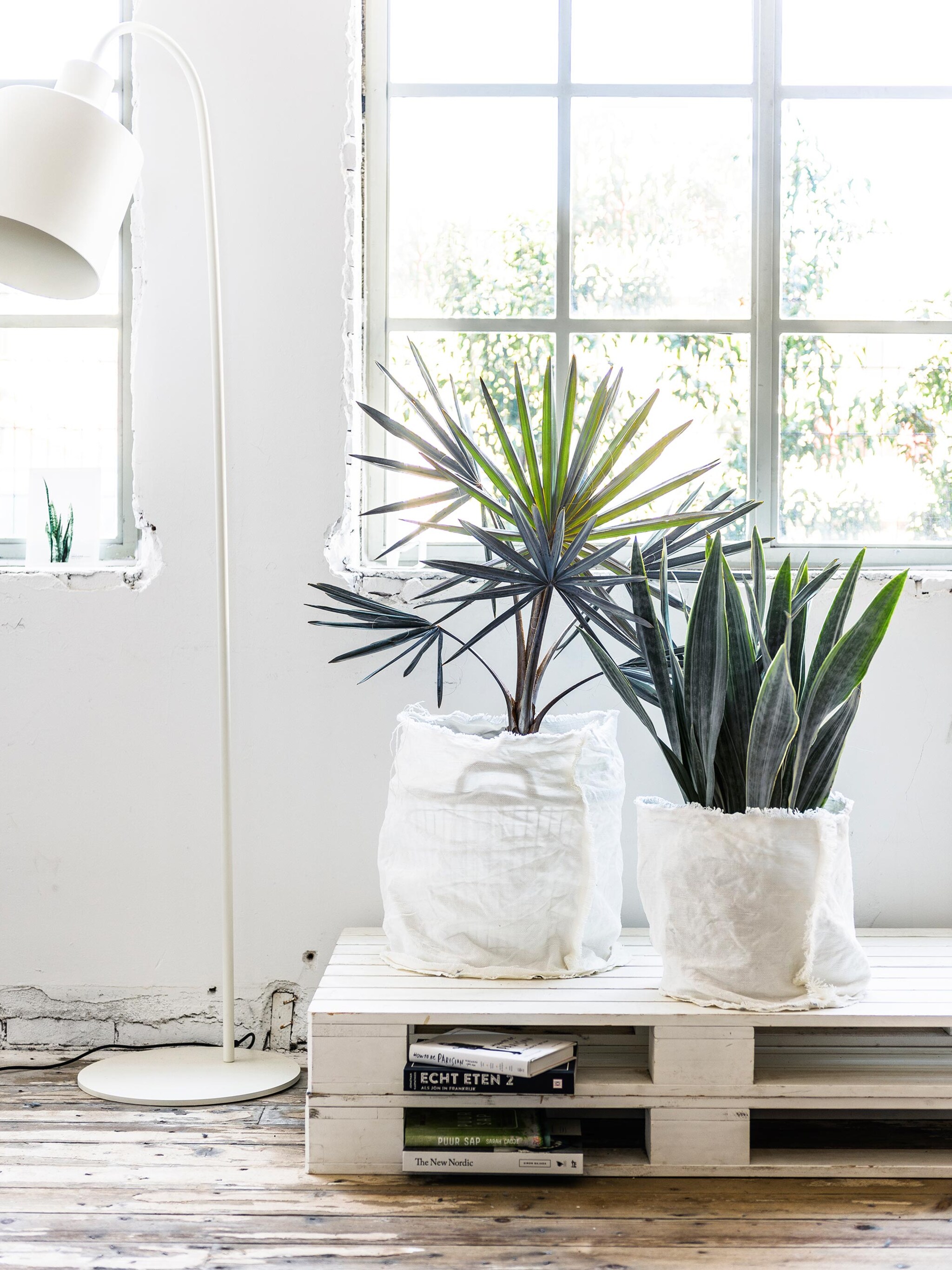 diy eenvoudige linnen plantenzak