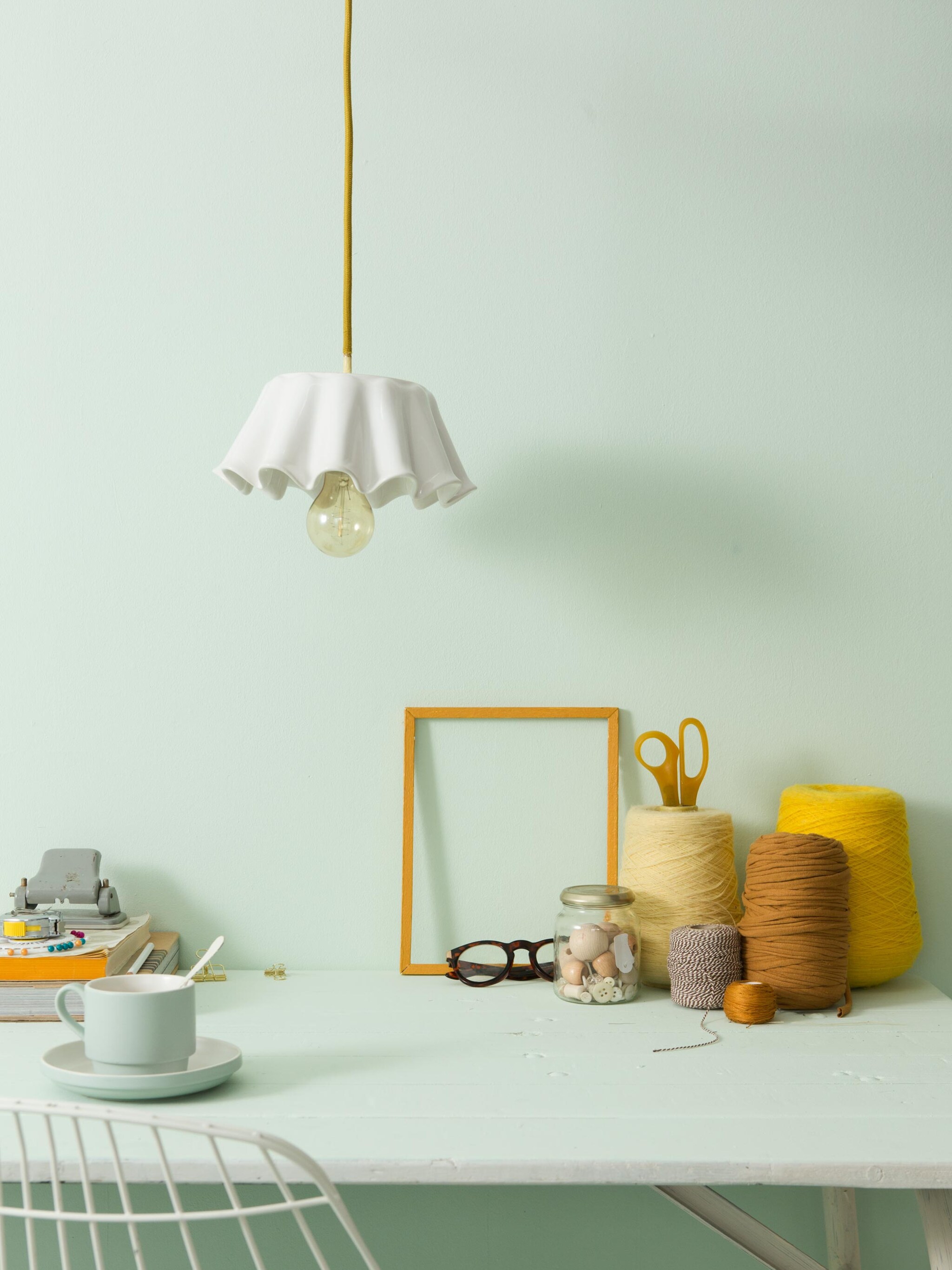 diy lampenkap van een ovenschaal