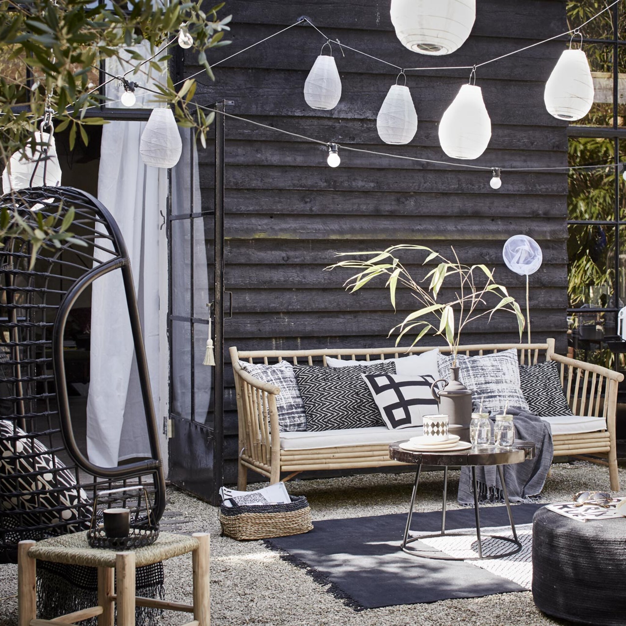 zomers zwart wit voor tuin en terras