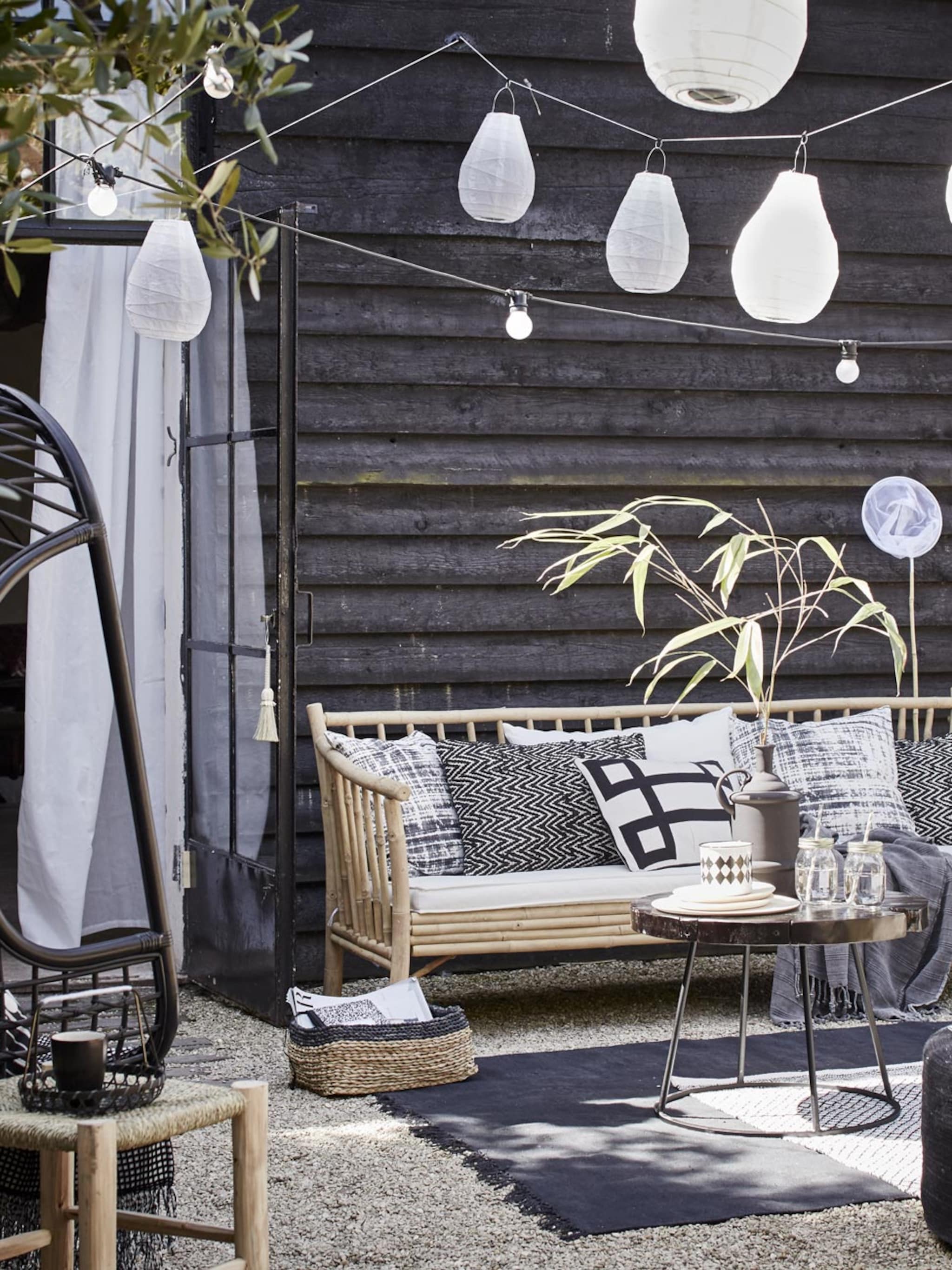 zomers zwart wit voor tuin en terras